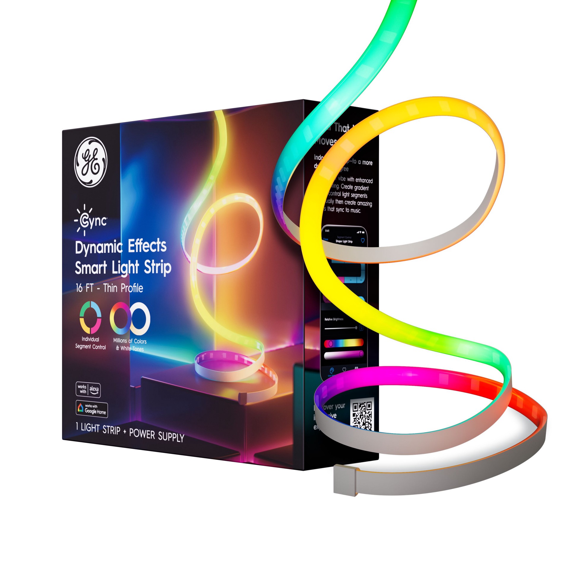 slide 1 of 6, GE 1 -Light Full spectrum LED Strip Light Fixture, 1 ct