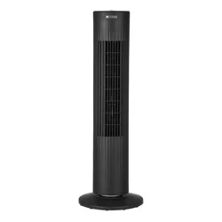 Utilitech 28-in Indoor Oscillating Tower Fan, in BLACK/MATTE