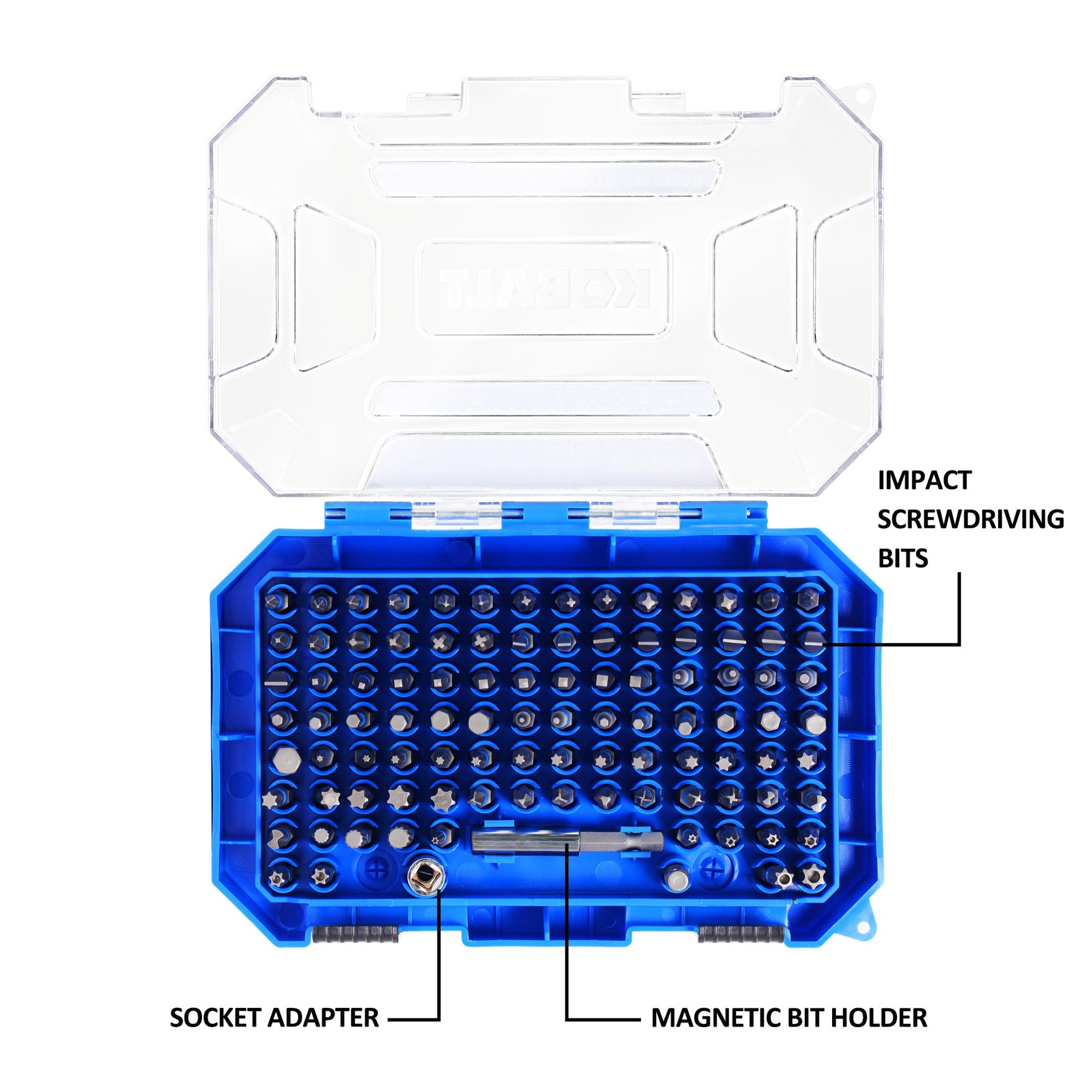 slide 3 of 6, Kobalt Impact Driver Bit Set 100 -Piece, 1 ct