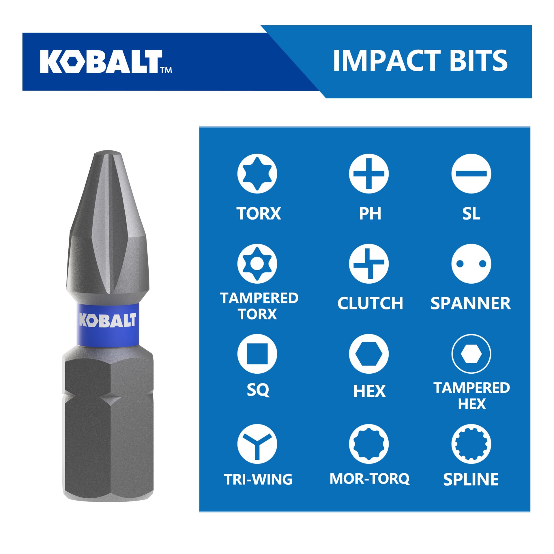 slide 6 of 6, Kobalt Impact Driver Bit Set 100 -Piece, 1 ct