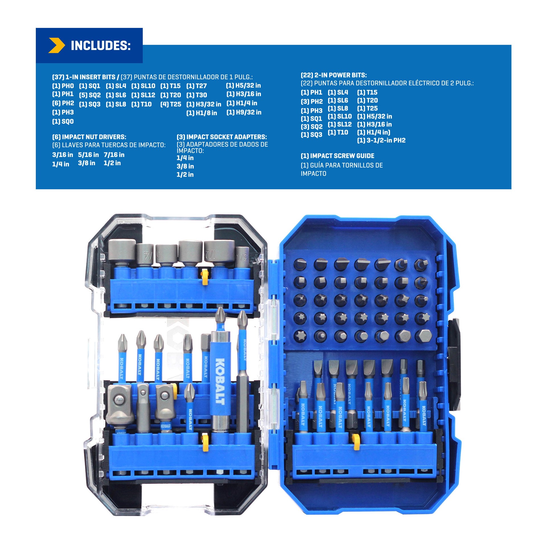 slide 4 of 6, Kobalt Impact Driver Bit Set 70 -Piece, 1 ct