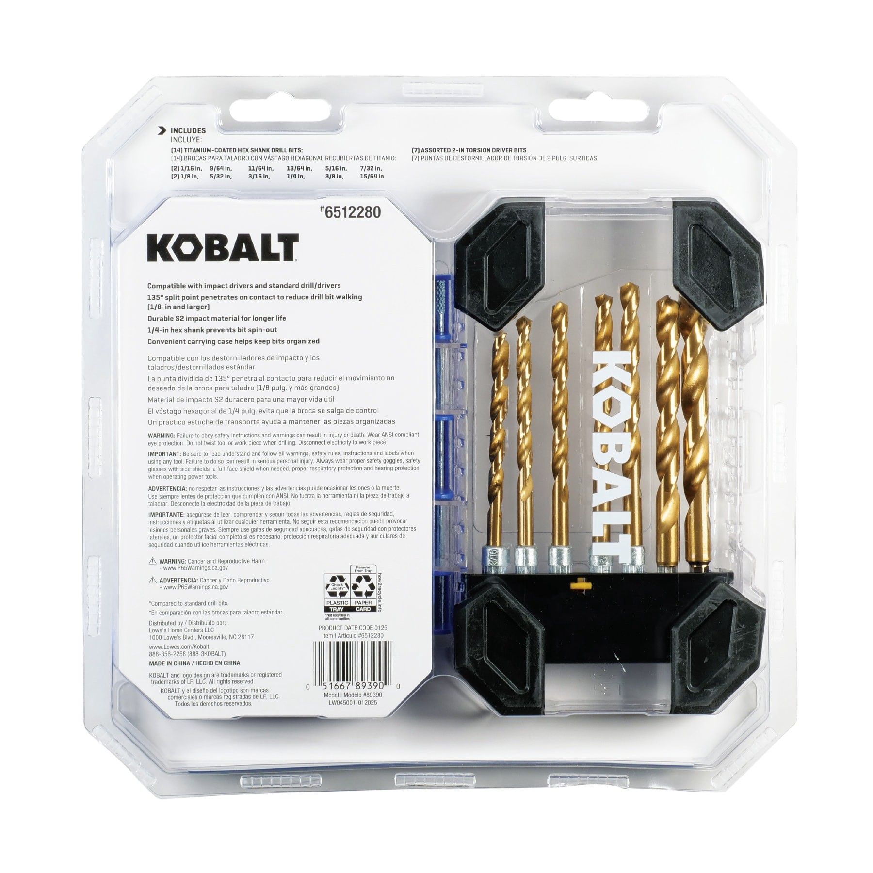 slide 3 of 6, Kobalt 21 -Piece x Titanium coated HSS Jobber length Twist Drill Bit Set, 1 ct