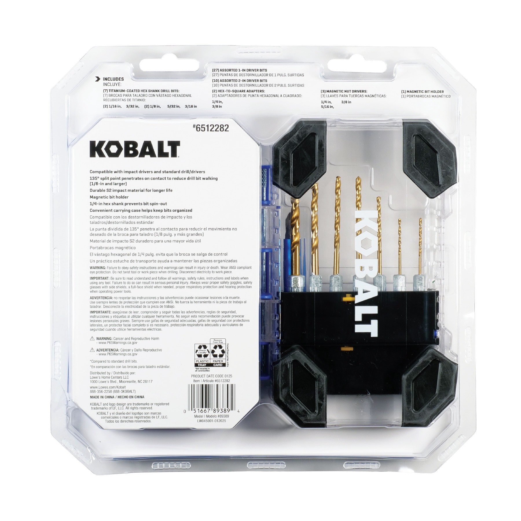 slide 3 of 6, Kobalt 50 -Piece x Titanium coated HSS Jobber length Twist Drill Bit Set, 1 ct