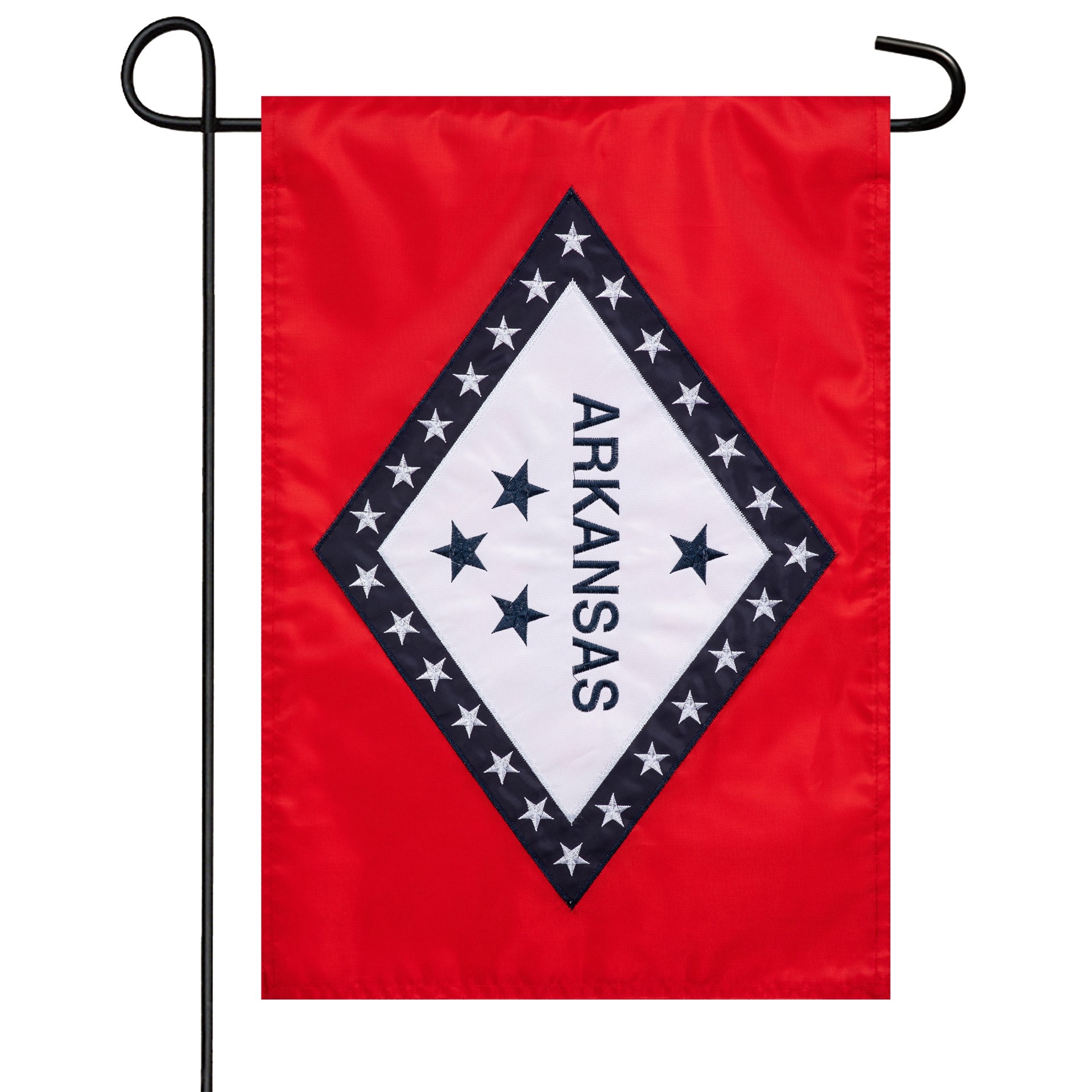 slide 2 of 6, Style Selections 1 W x 1.5 H Arkansas State Garden flag, 1 ct