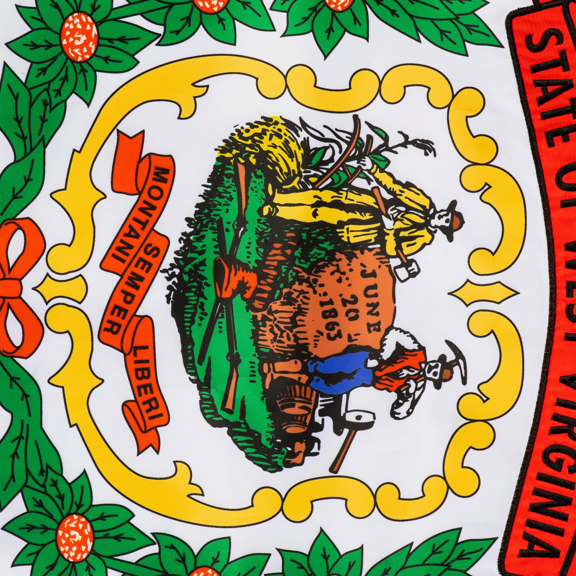 slide 4 of 6, Style Selections 2 W x 4 H State West Virginia State House flag, 1 ct