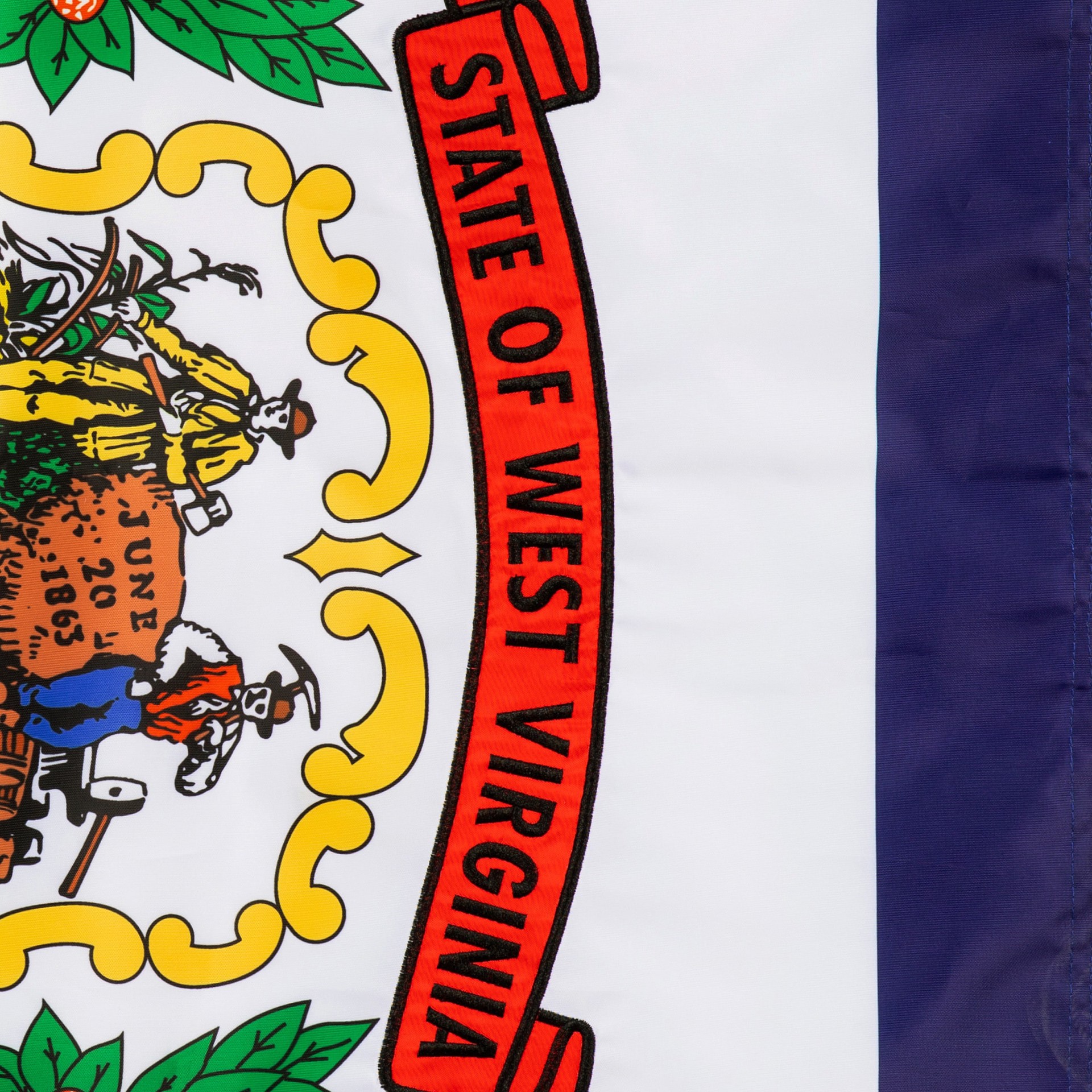 slide 6 of 6, Style Selections 2 W x 4 H State West Virginia State House flag, 1 ct