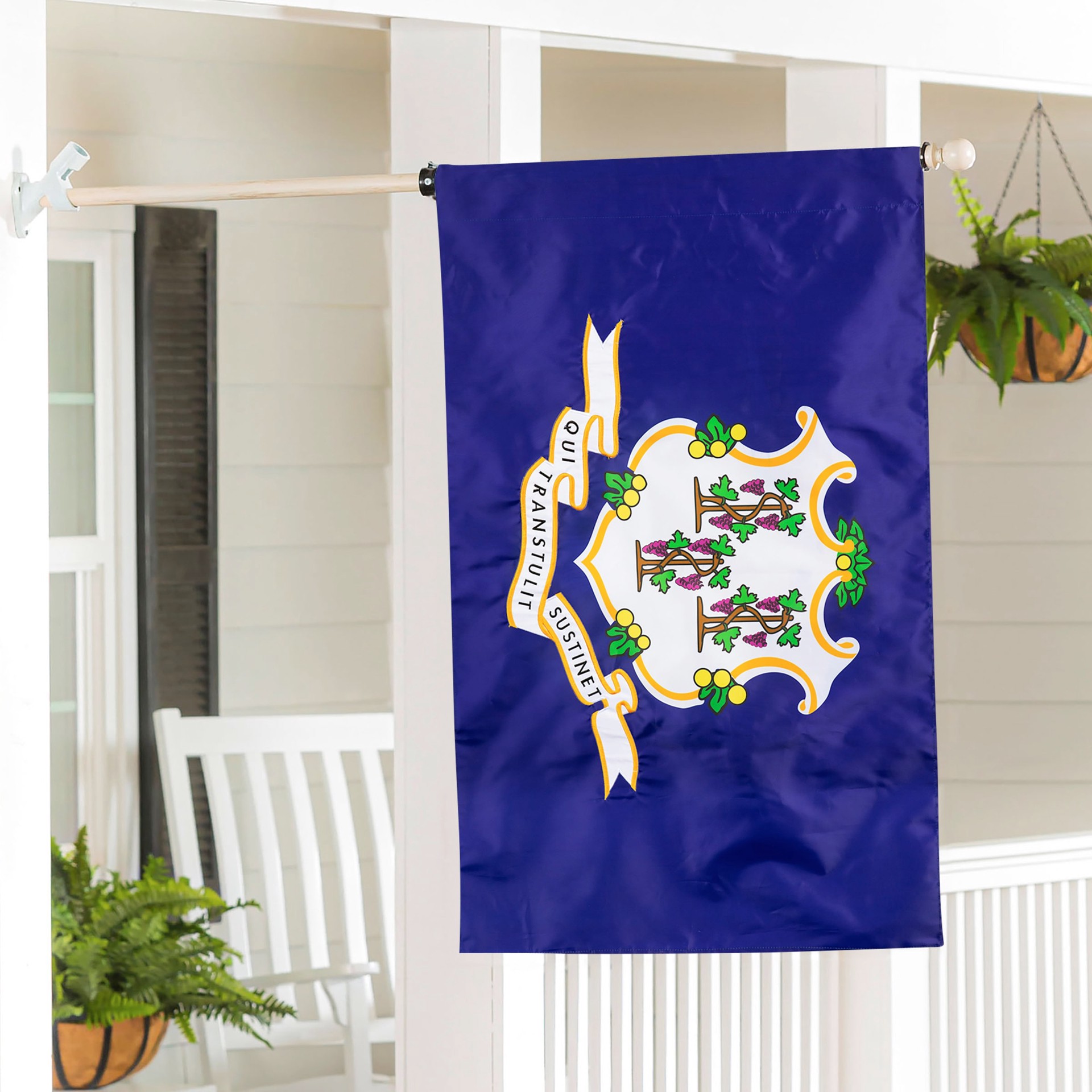 slide 3 of 6, Style Selections 2 W x 4 H Connecticut State House flag, 1 ct