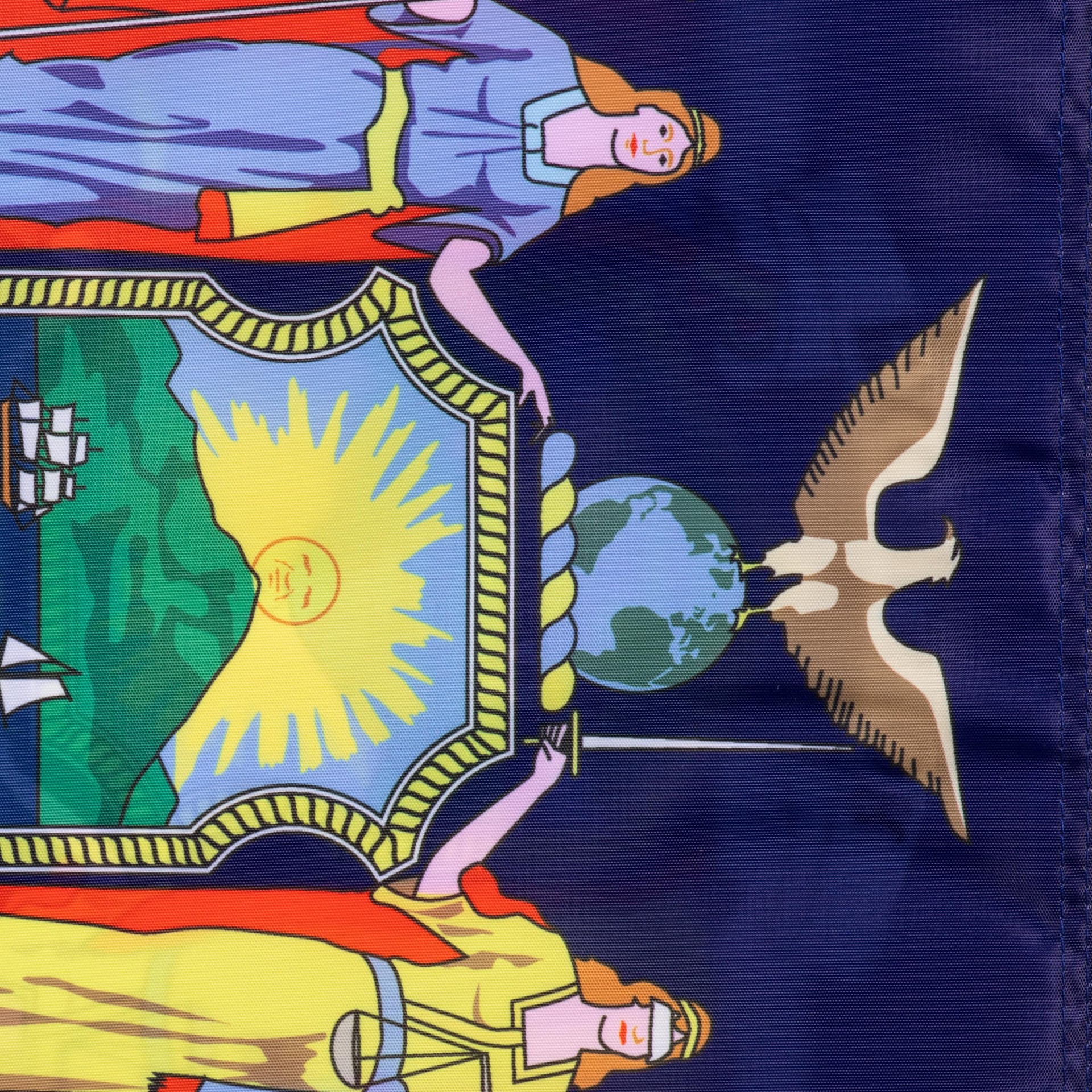 slide 5 of 6, Style Selections 1 W x 1.5 H State New York State Garden flag, 1 ct