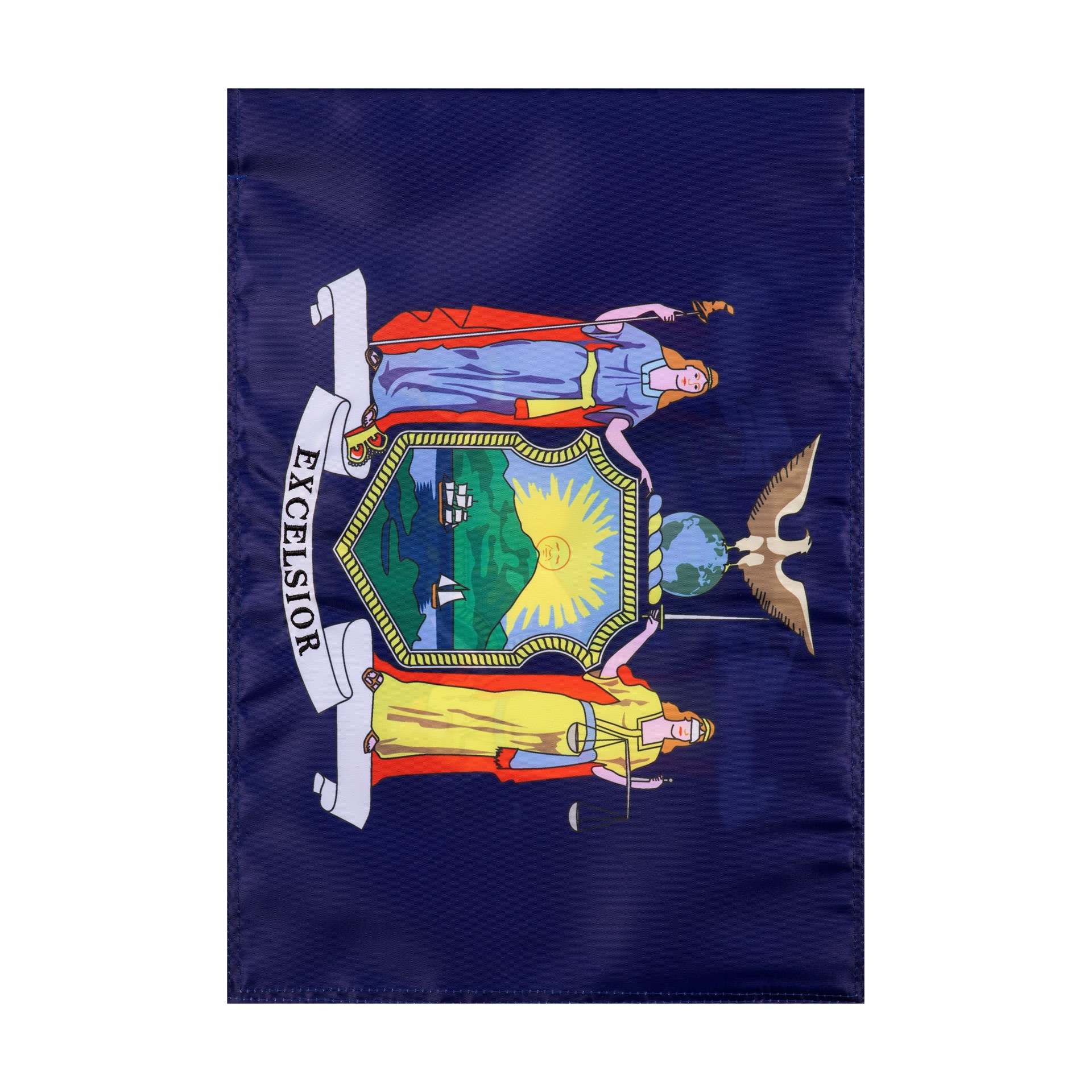 slide 1 of 6, Style Selections 1 W x 1.5 H State New York State Garden flag, 1 ct