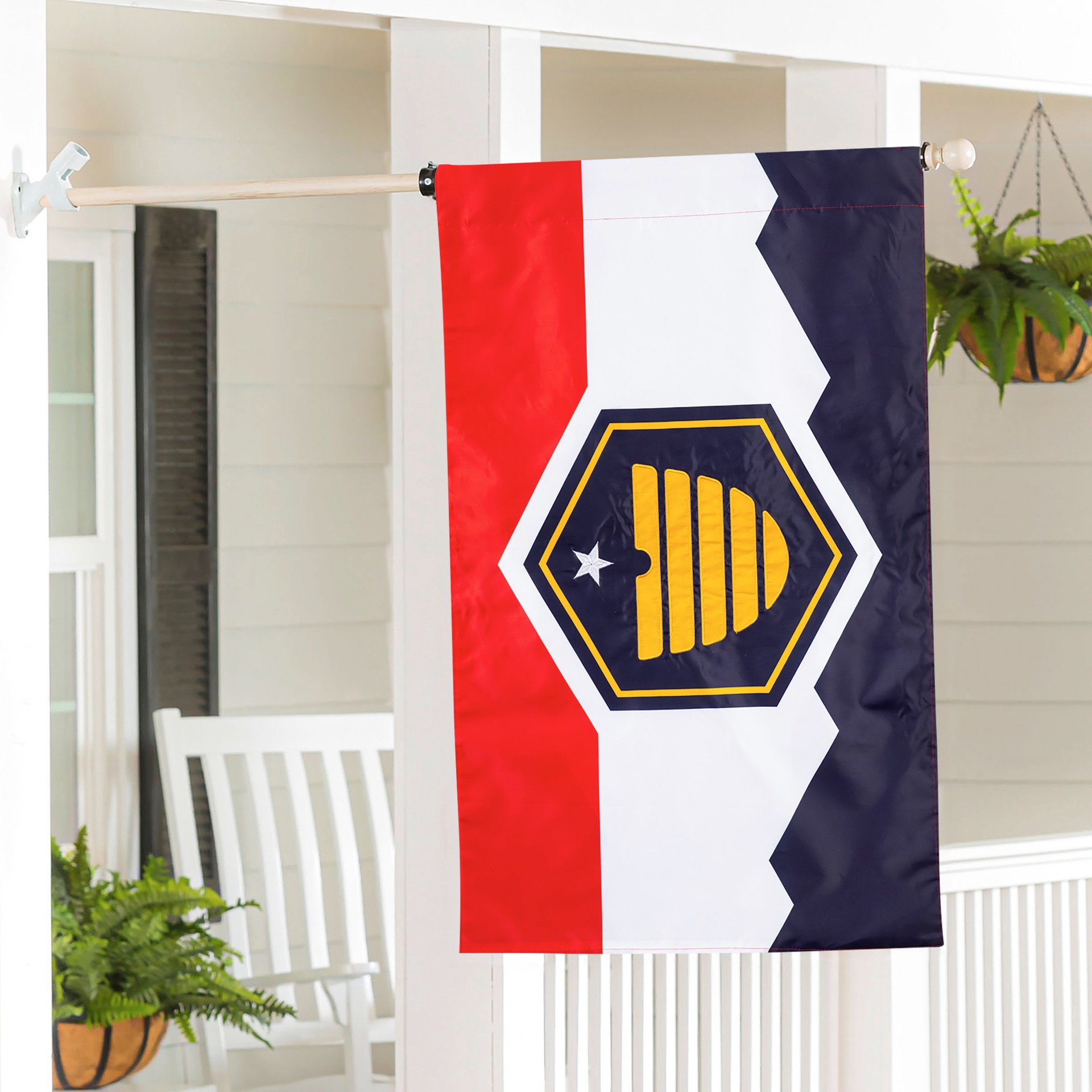 slide 3 of 6, Style Selections 2 W x 4 H State Utah State House flag, 1 ct