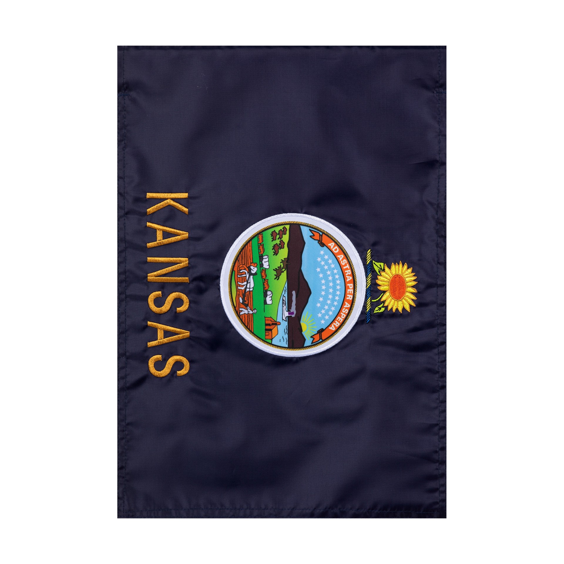 slide 1 of 6, Style Selections 1 W x 1.5 H State Kansas State Garden flag, 1 ct
