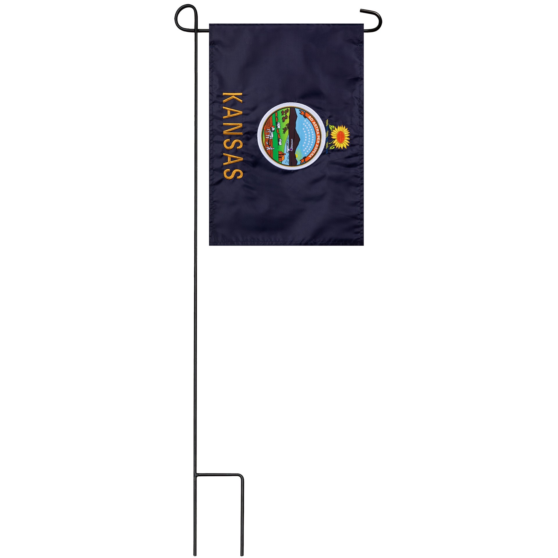 slide 3 of 6, Style Selections 1 W x 1.5 H State Kansas State Garden flag, 1 ct
