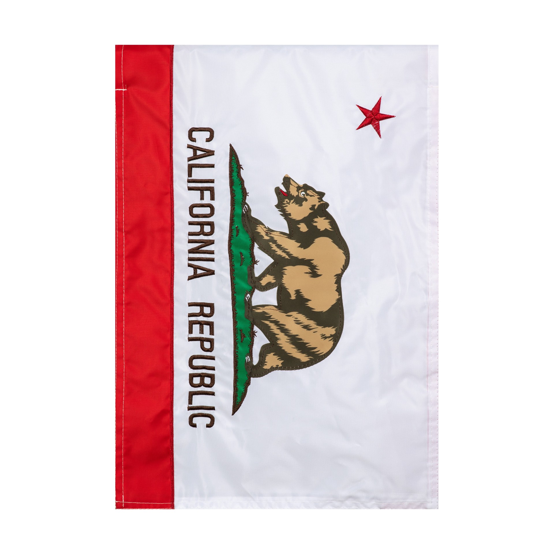 slide 1 of 1, Style Selections 2 W x 4 H State Embroidered California State House flag, 1 ct