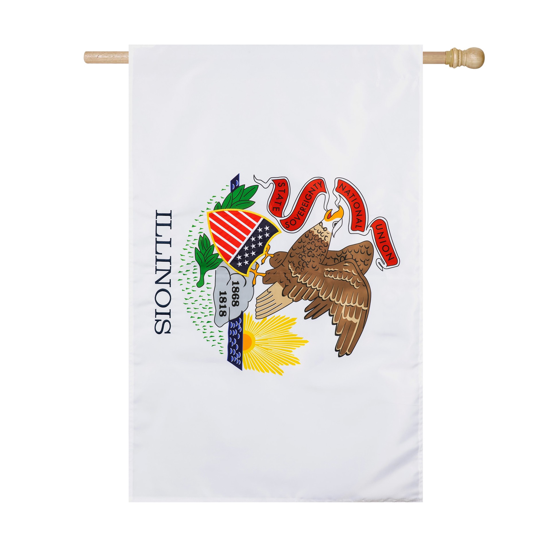 slide 2 of 6, Style Selections 2 W x 4 H State Illinois State House flag, 1 ct