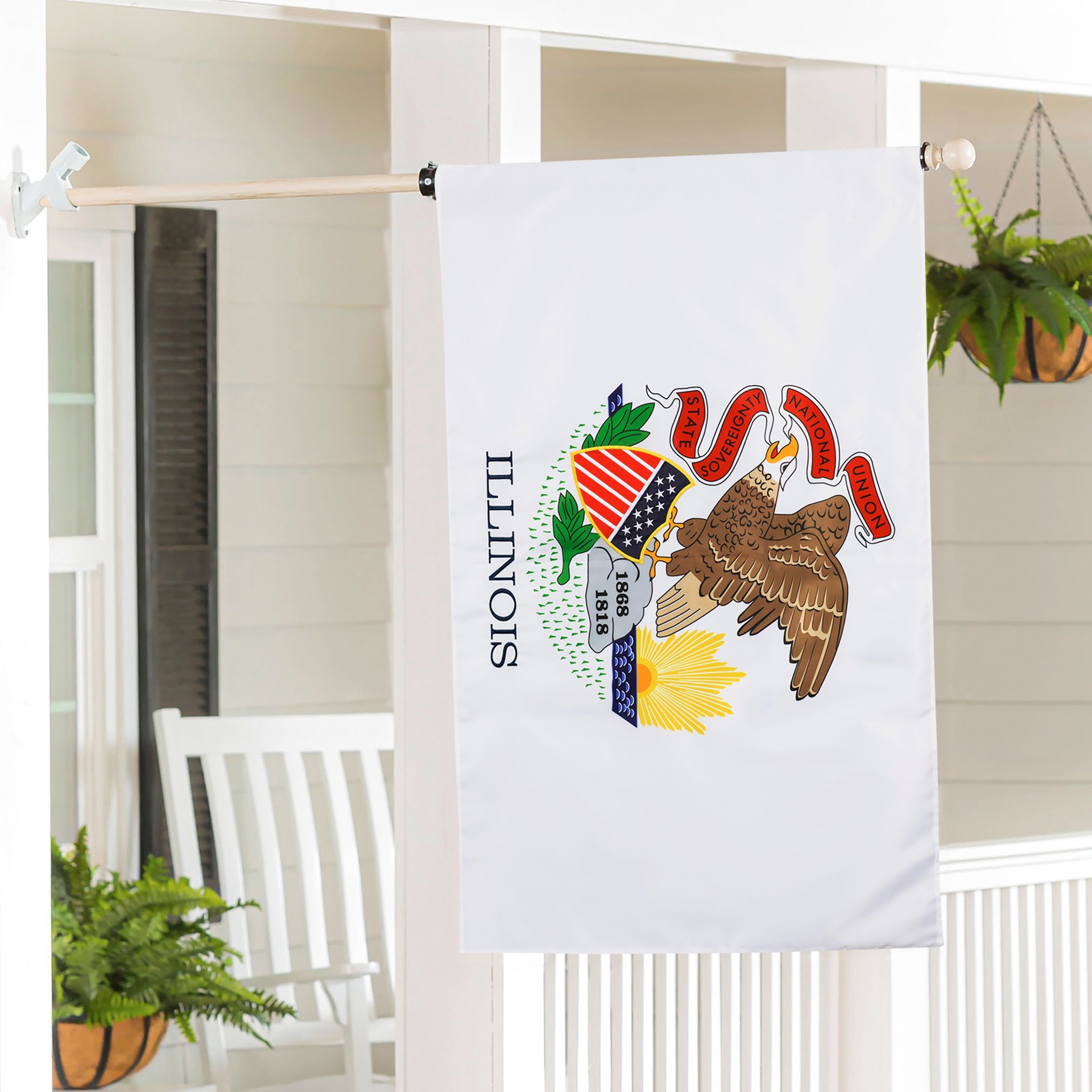 slide 3 of 6, Style Selections 2 W x 4 H State Illinois State House flag, 1 ct