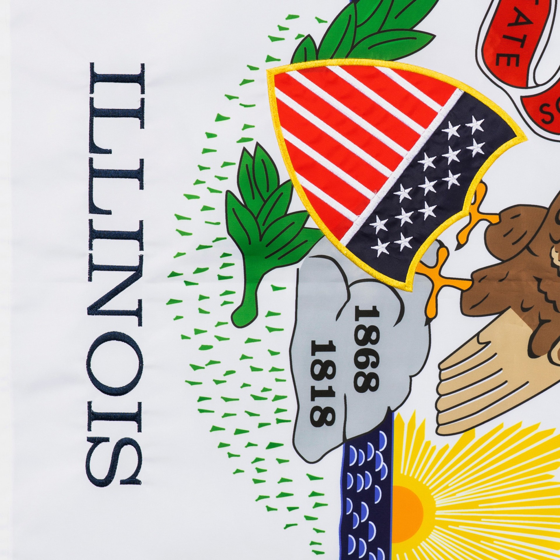 slide 5 of 6, Style Selections 2 W x 4 H State Illinois State House flag, 1 ct