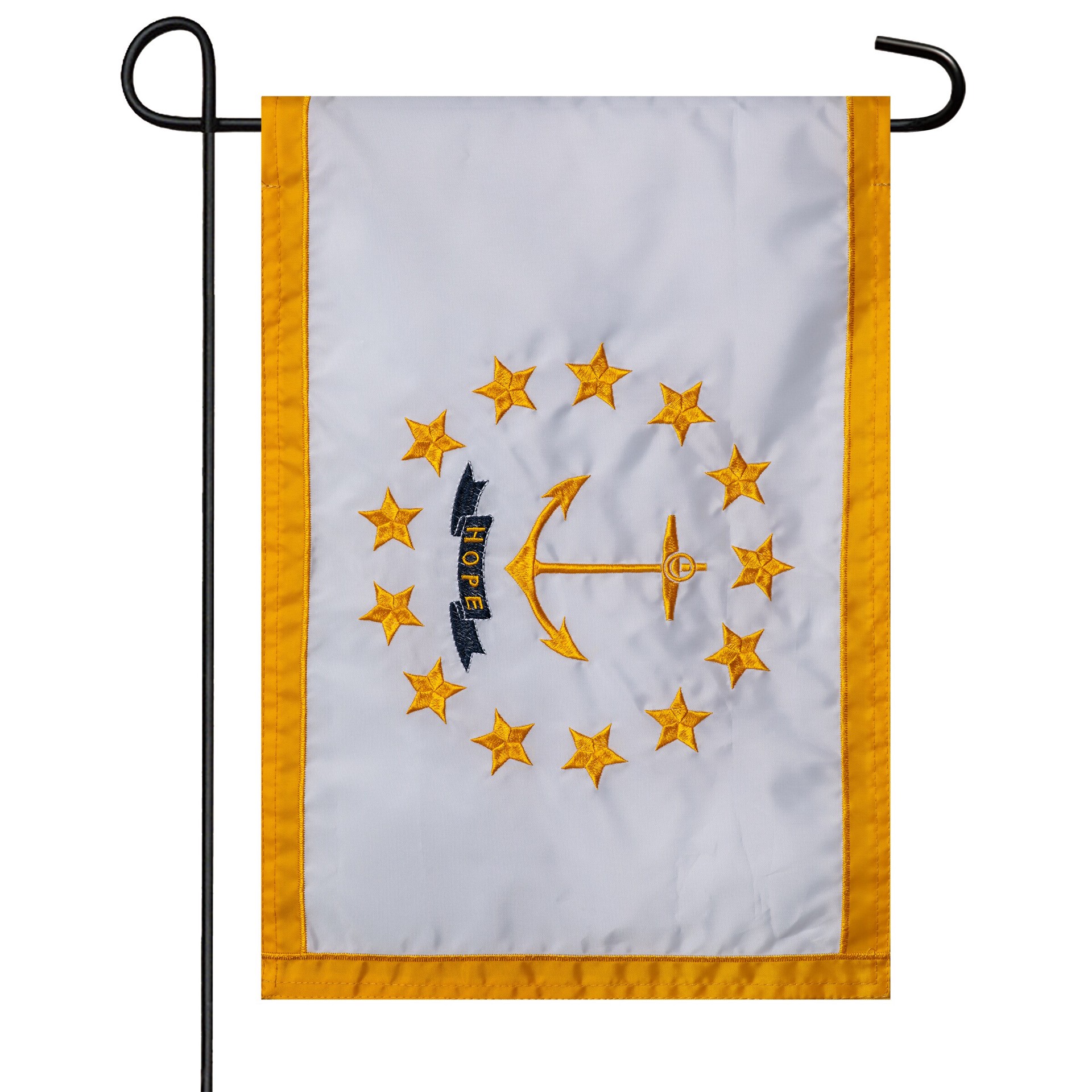 slide 2 of 6, Style Selections 1 W x 1.5 H State Rhode Island State Garden flag, 1 ct
