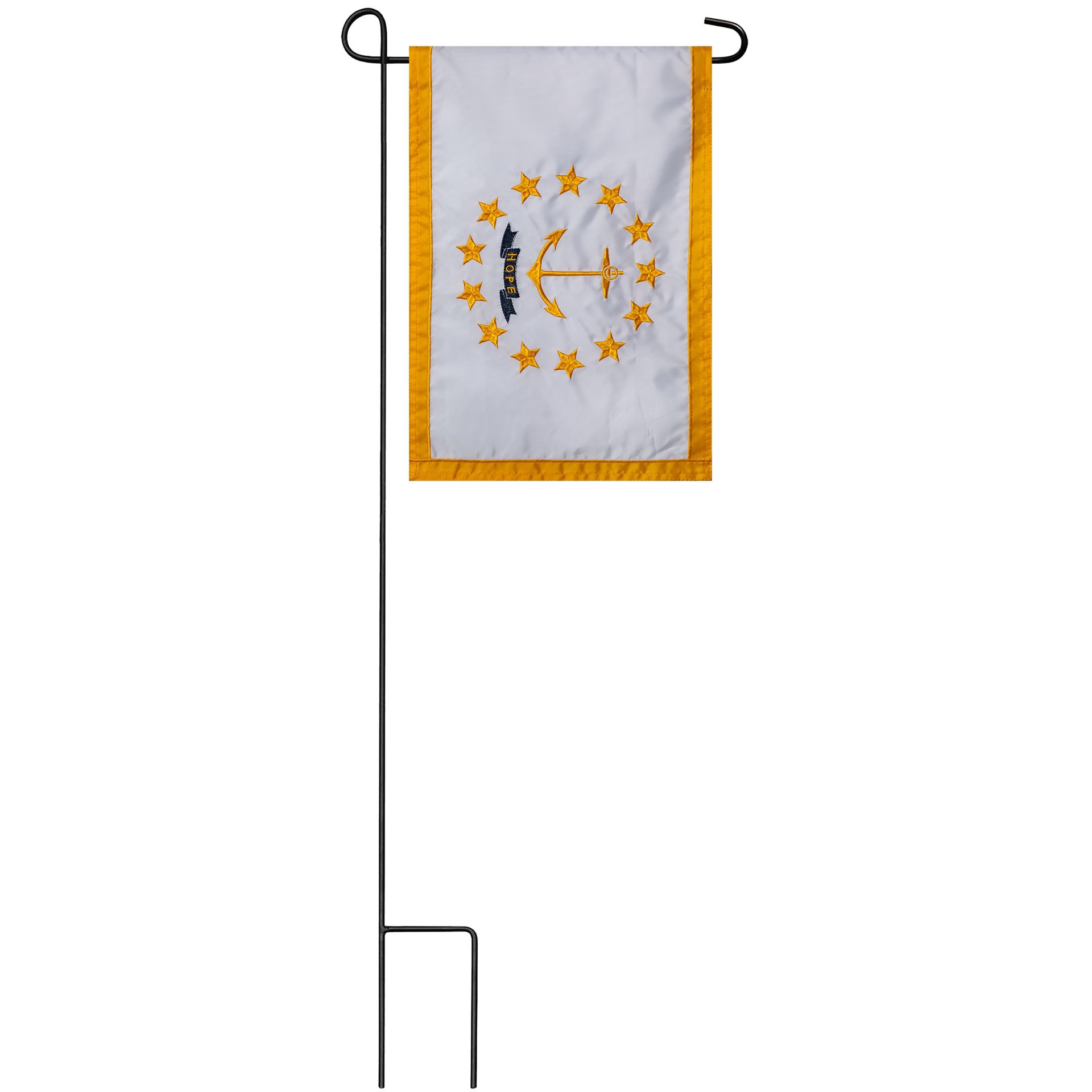 slide 3 of 6, Style Selections 1 W x 1.5 H State Rhode Island State Garden flag, 1 ct