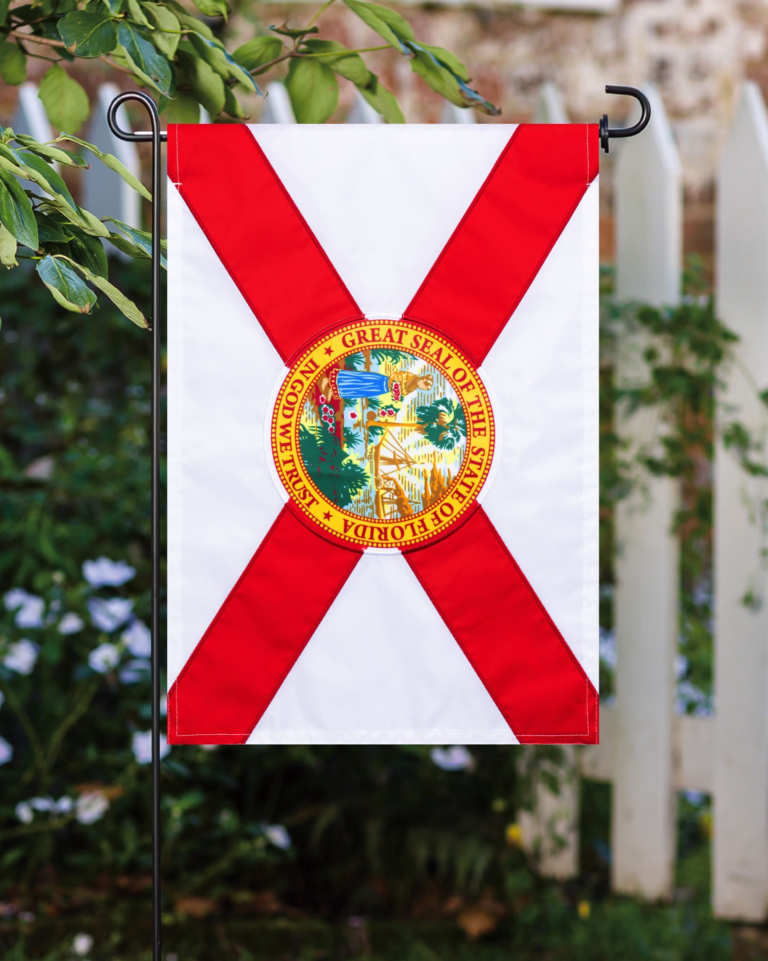 slide 4 of 6, Style Selections 1 W x 1.5 H State Florida State Garden flag, 1 ct