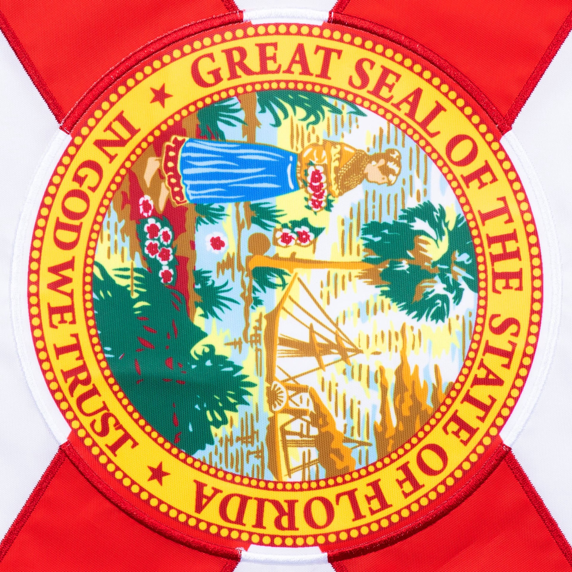 slide 5 of 6, Style Selections 1 W x 1.5 H State Florida State Garden flag, 1 ct