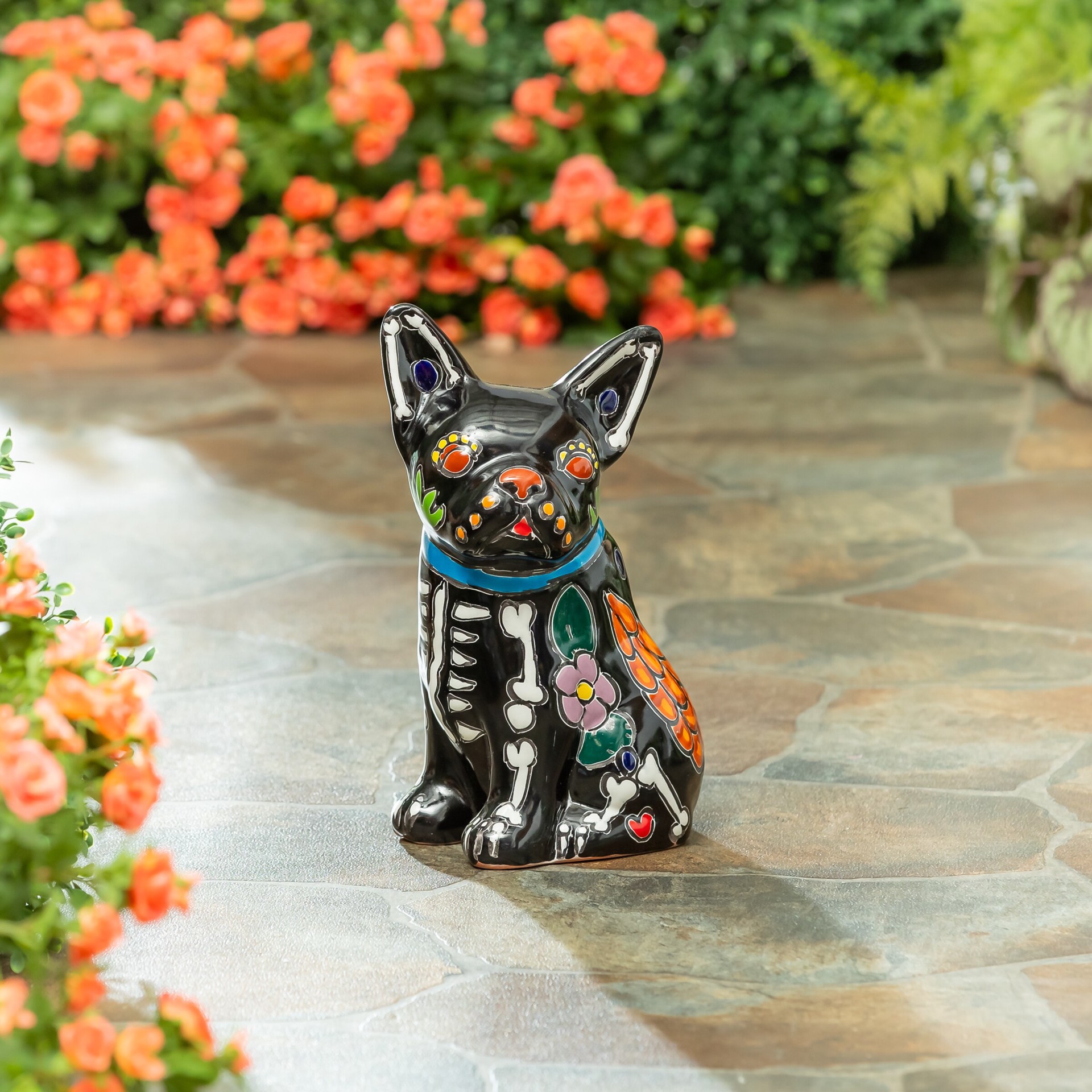 slide 3 of 5, Style Selections 9.75-in H x 6.5-in W Multiple colors/finishes Dog Garden Statue, 1 ct