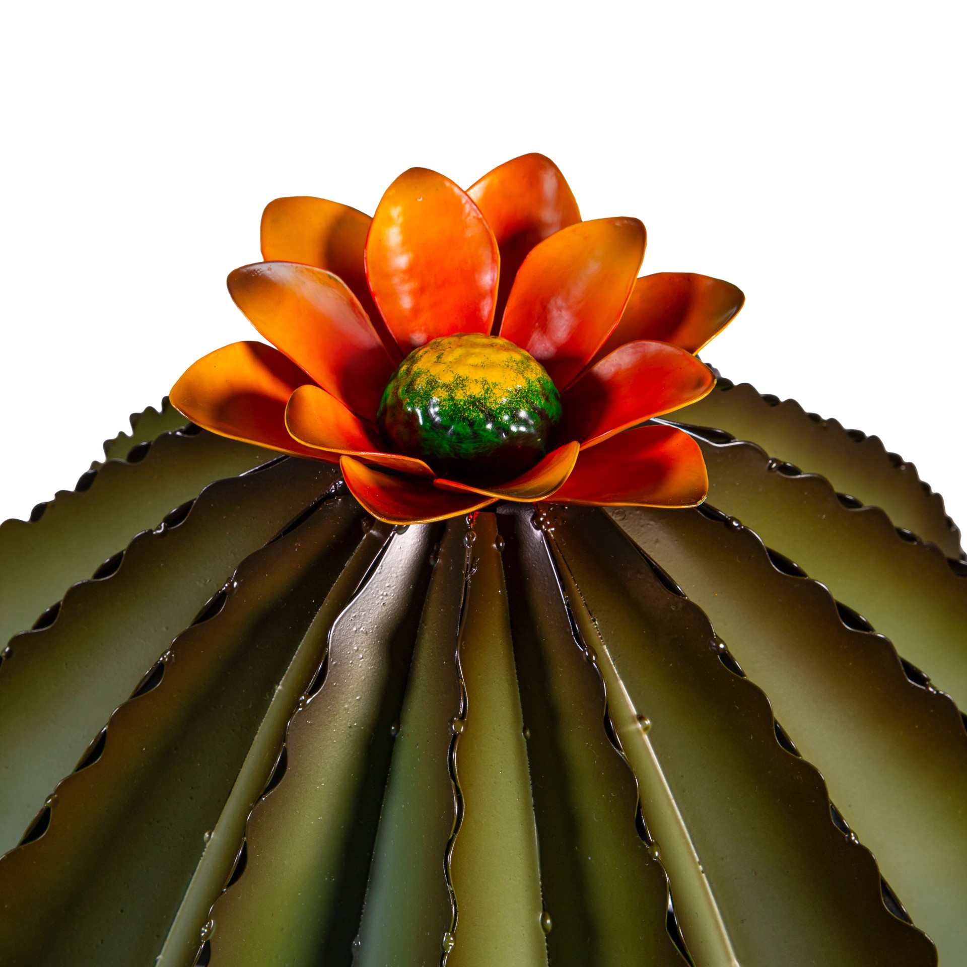 slide 2 of 6, Style Selections 16.92-in H x 16.54-in W Green Cactus Garden Statue, 1 ct