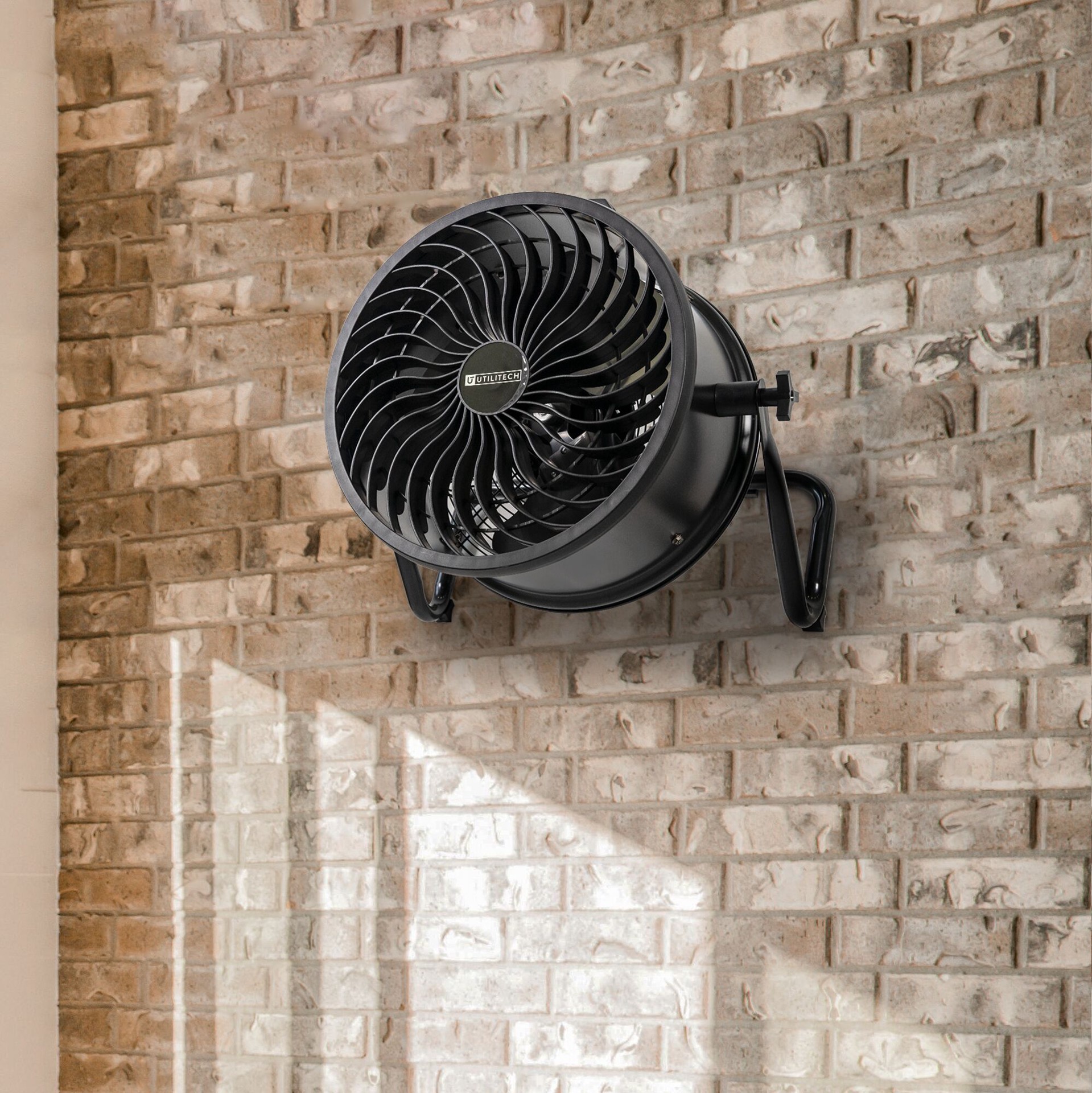 slide 5 of 6, Utilitech 16-in 120 -Volt 3 -Speed High Velocity Indoor Black Floor Fan, 1 ct