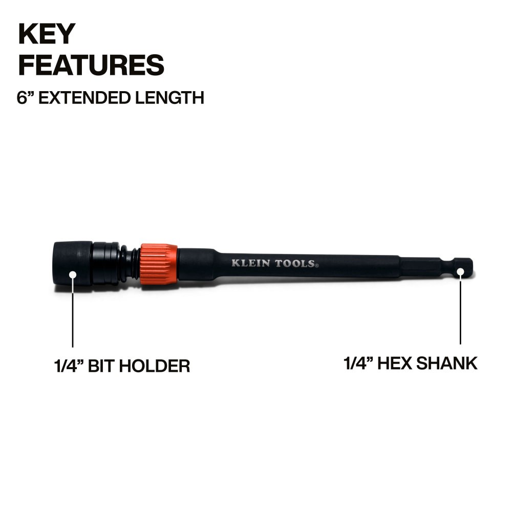 slide 2 of 5, Klein Tools 6-Inch Dual-Lock Impact Extension, 1 ct