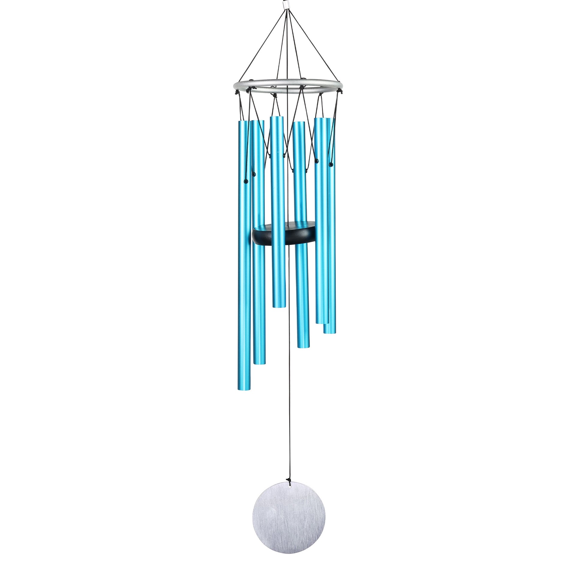 slide 1 of 4, Style Selections 30-in Teal Metal Wind Chime, 1 ct