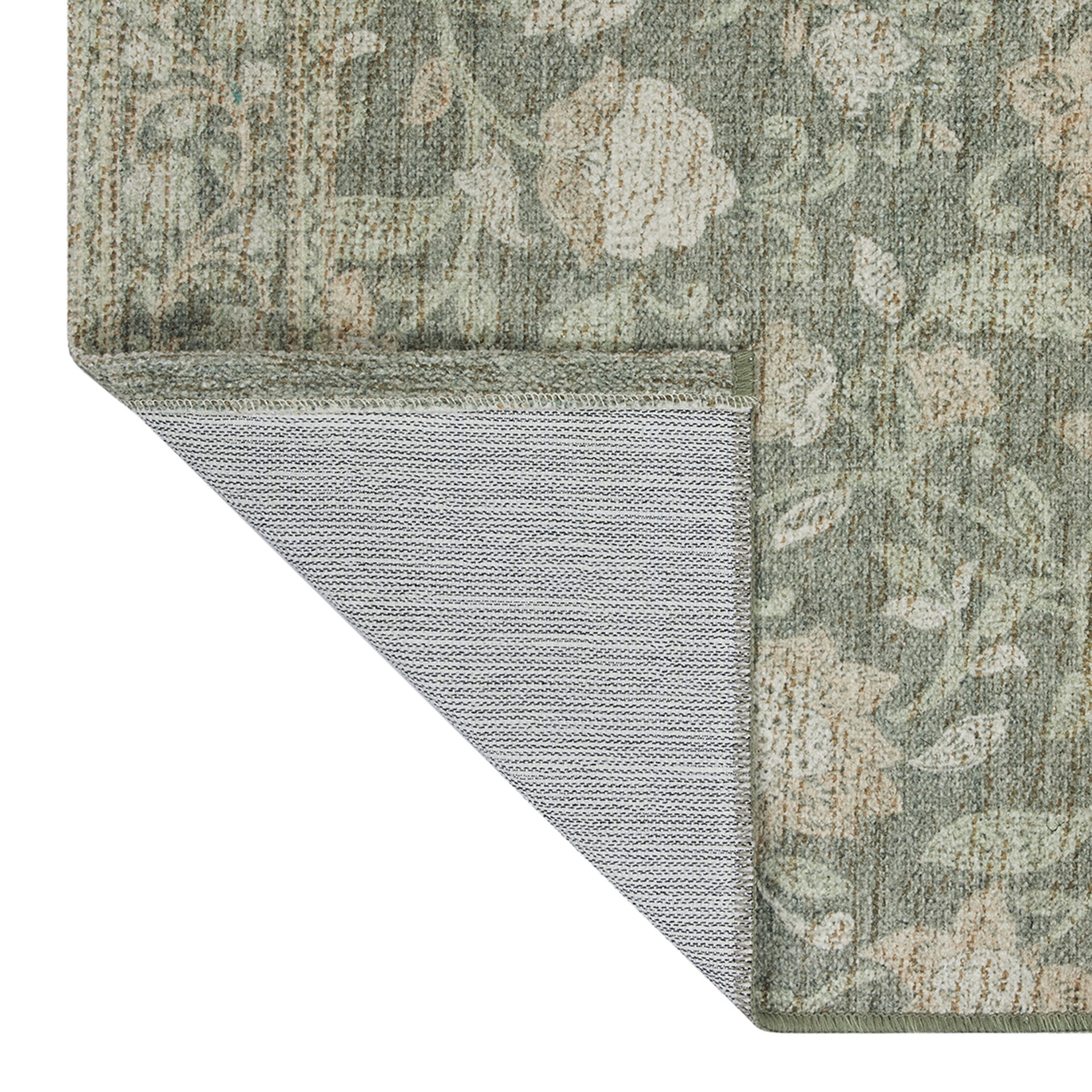 slide 3 of 6, Waverly 2 x 3 (ft) Polyester Delmar Sage Rectangular Indoor Floral/Botanical Machine washable Throw rug, 1 ct