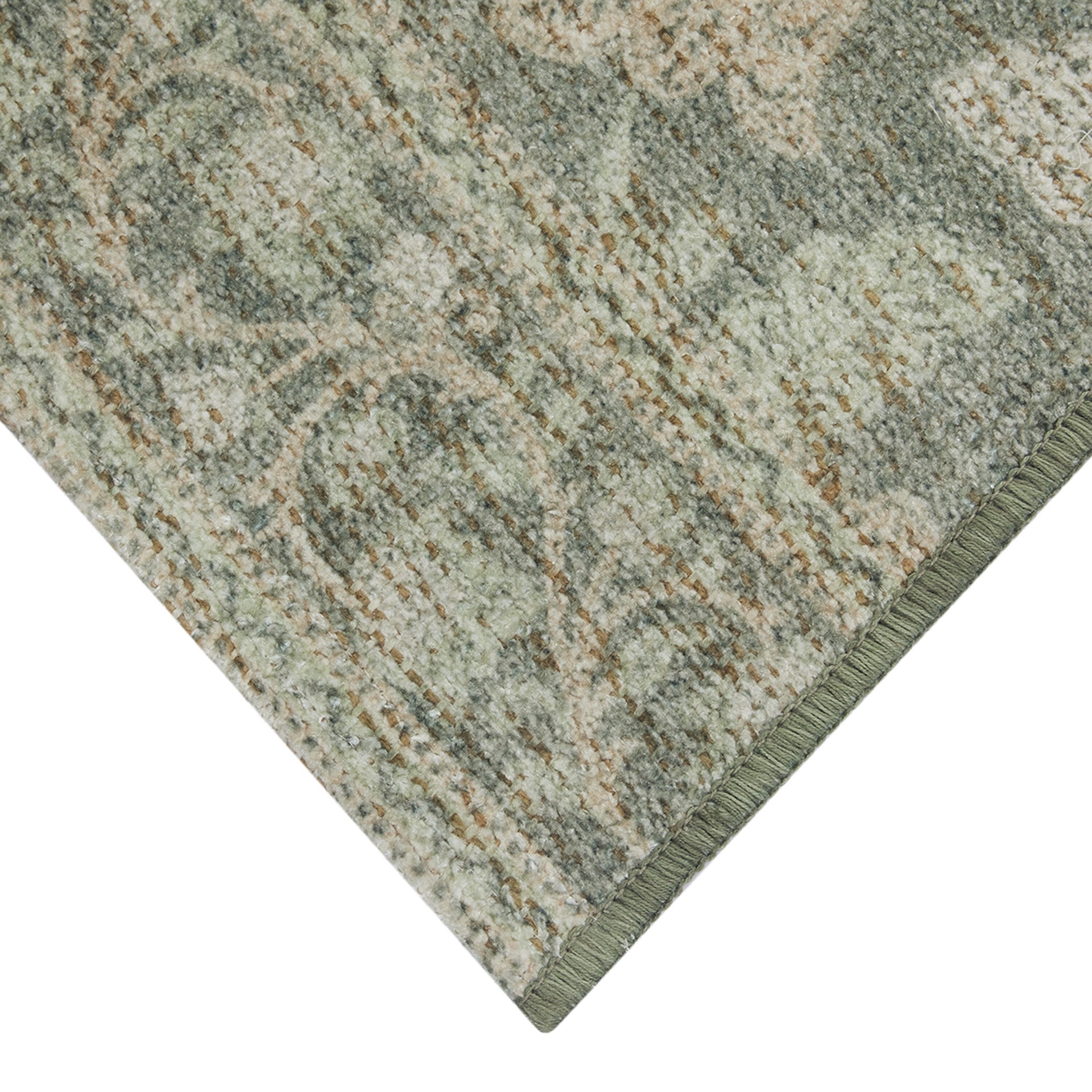 slide 5 of 6, Waverly 2 x 3 (ft) Polyester Delmar Sage Rectangular Indoor Floral/Botanical Machine washable Throw rug, 1 ct