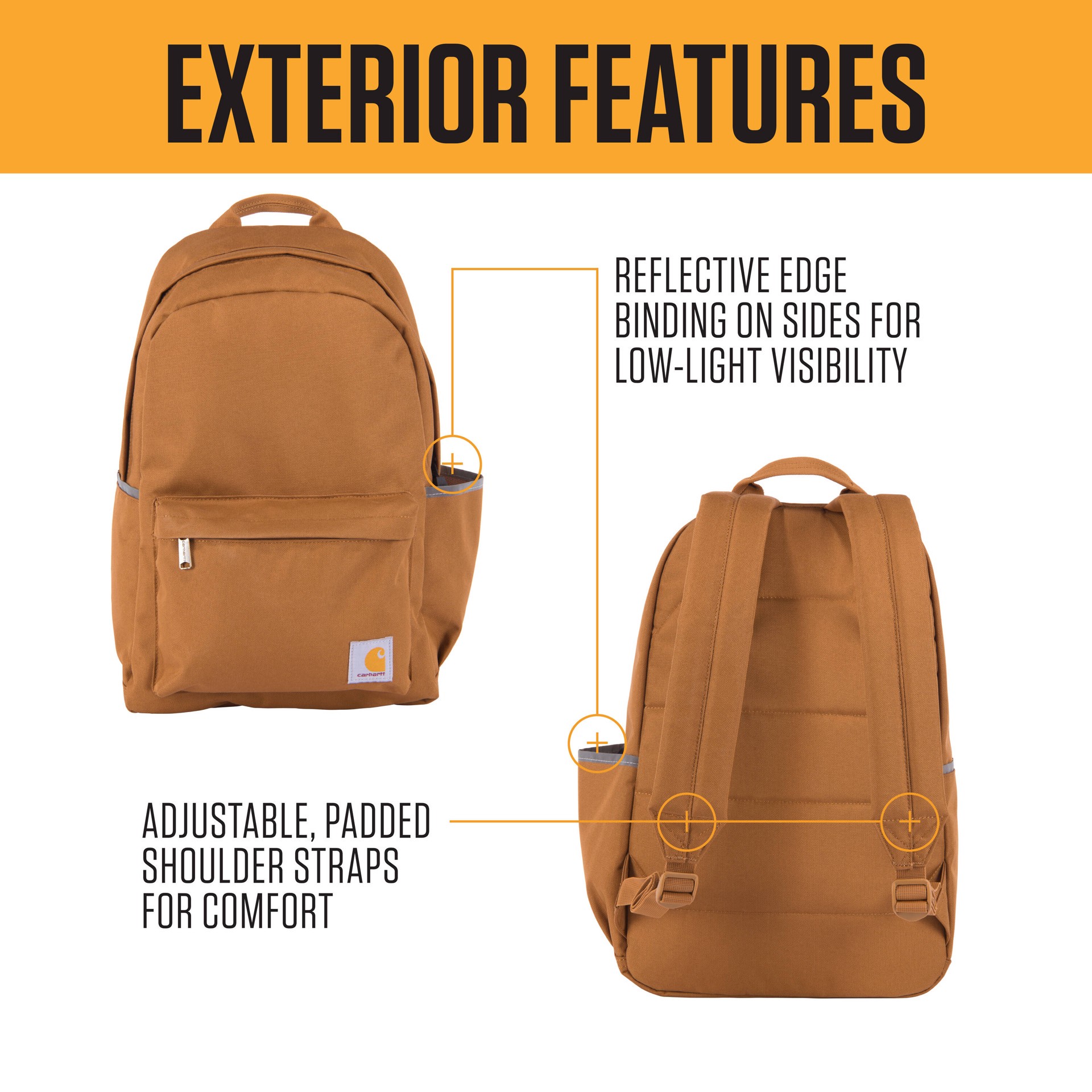 slide 2 of 6, Carhartt 12" X 17.5" X 8.75" Brown Backpack, 1 ct
