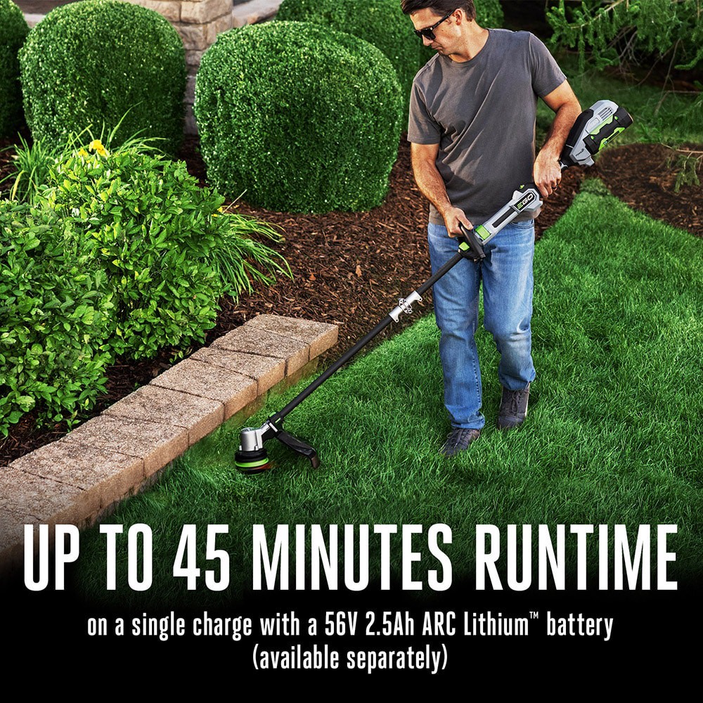 slide 6 of 6, EGO POWER+ POWERLOAD with Carbon Fiber Shaft 56-volt 16-in Telescopic Shaft Battery String Trimmer, 1 ct