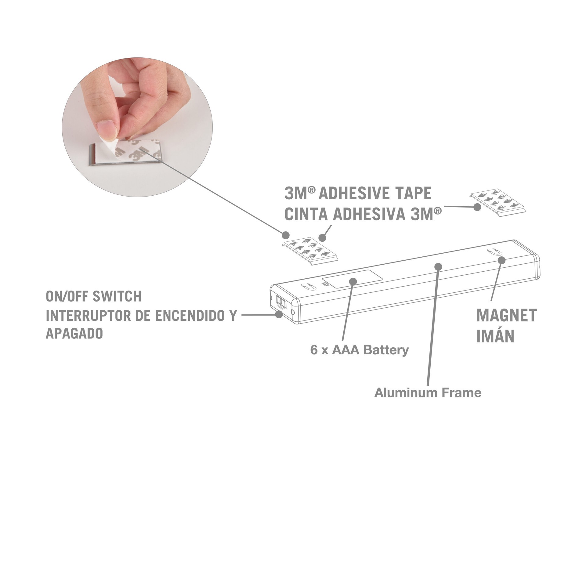 slide 5 of 6, Utilitech 9-in Battery LED Under Cabinet Light Bar, 1 ct