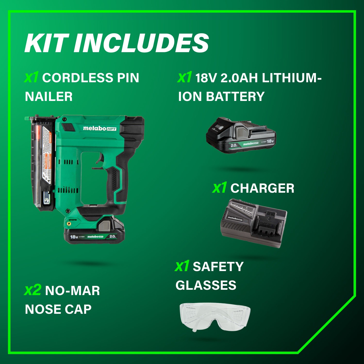 slide 5 of 6, Metabo HPT MultiVolt 1-3/8-in 23 -Gauge Cordless Pin Nailer ( Battery Included and Charger Included ), 1 ct