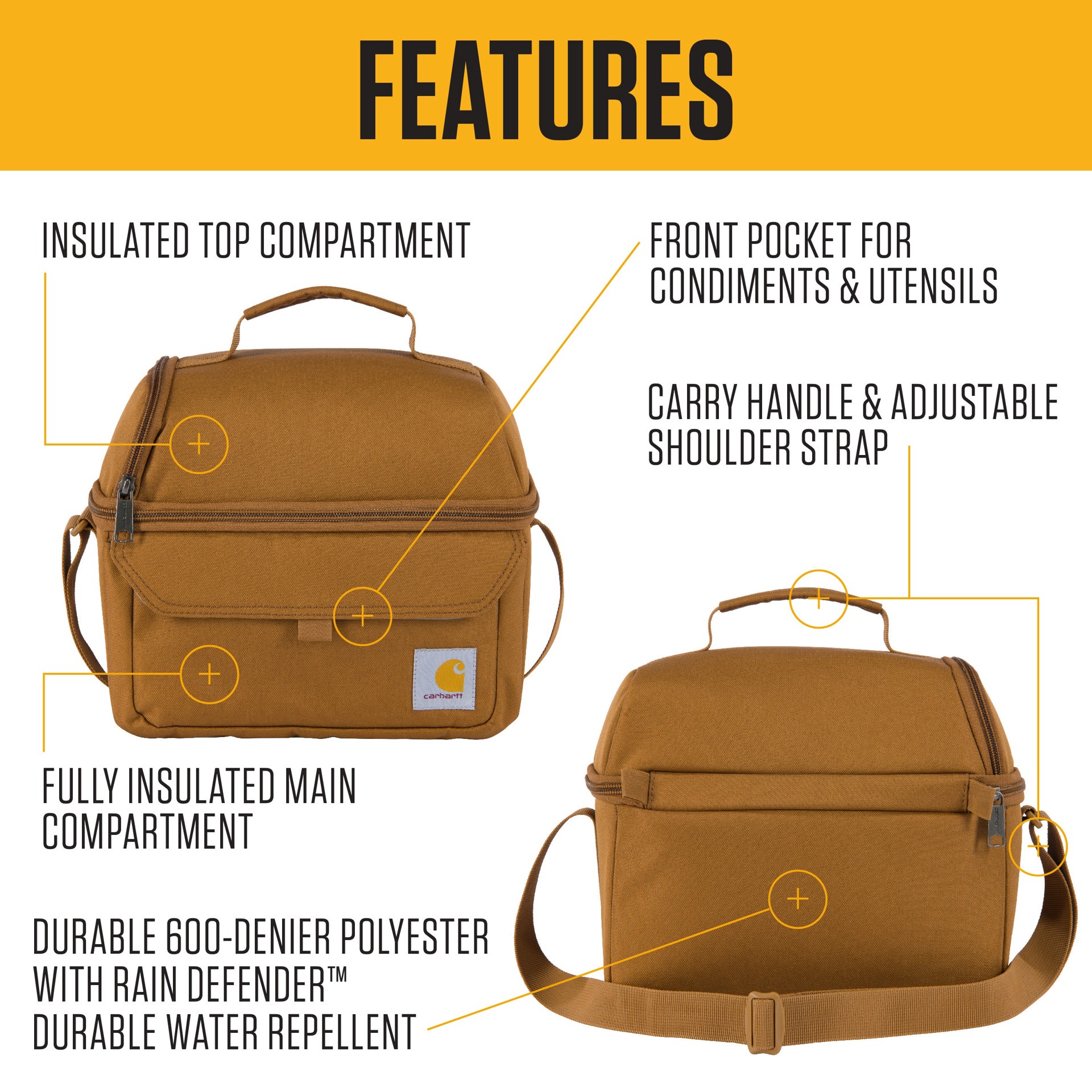 slide 2 of 6, Carhartt Tarmac 12 Cans Soft Insulated Insulated lunch box, 1 ct