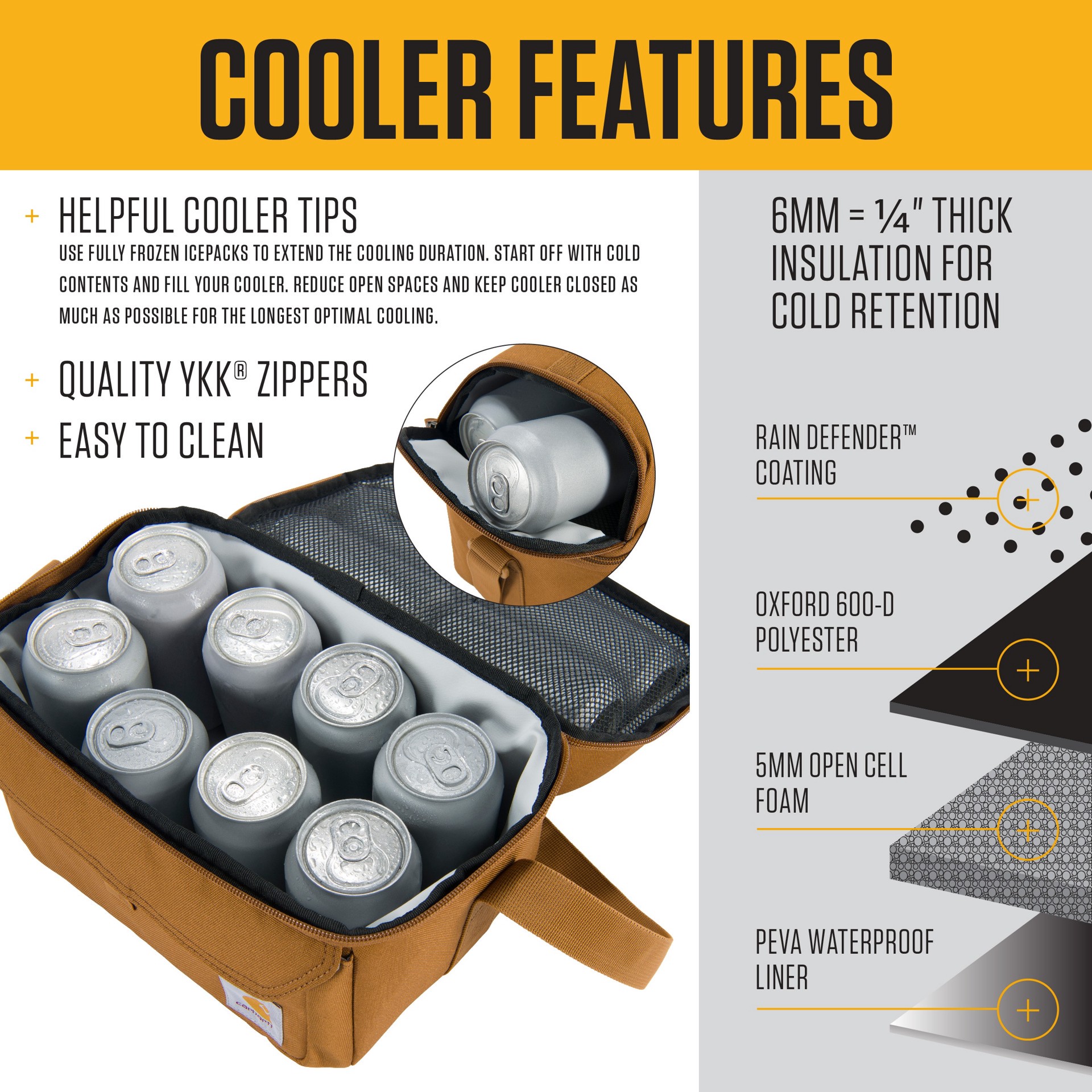 slide 3 of 6, Carhartt Tarmac 12 Cans Soft Insulated Insulated lunch box, 1 ct