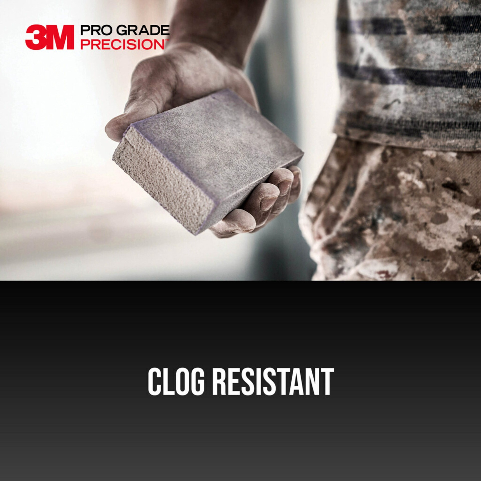 slide 3 of 6, 3M PRO Grade Precision Fine 180-Grit Sanding sponge 1-in x 2.5-in, 1 ct