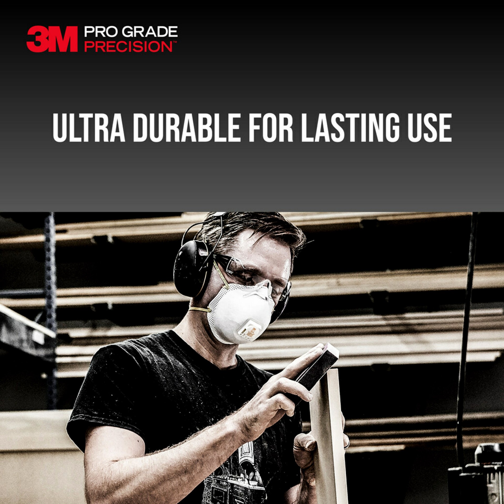 slide 4 of 6, 3M PRO Grade Precision Fine 180-Grit Sanding sponge 1-in x 2.5-in, 1 ct