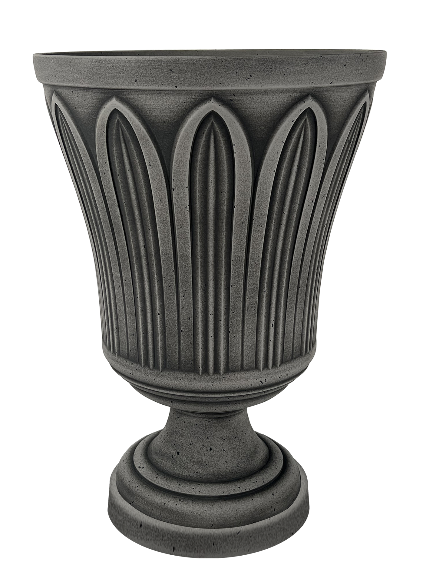 slide 2 of 2, allen + roth Urn 14.0-in W x 14.0-in L Gray Resin Indoor/Outdoor Planter, 1 ct