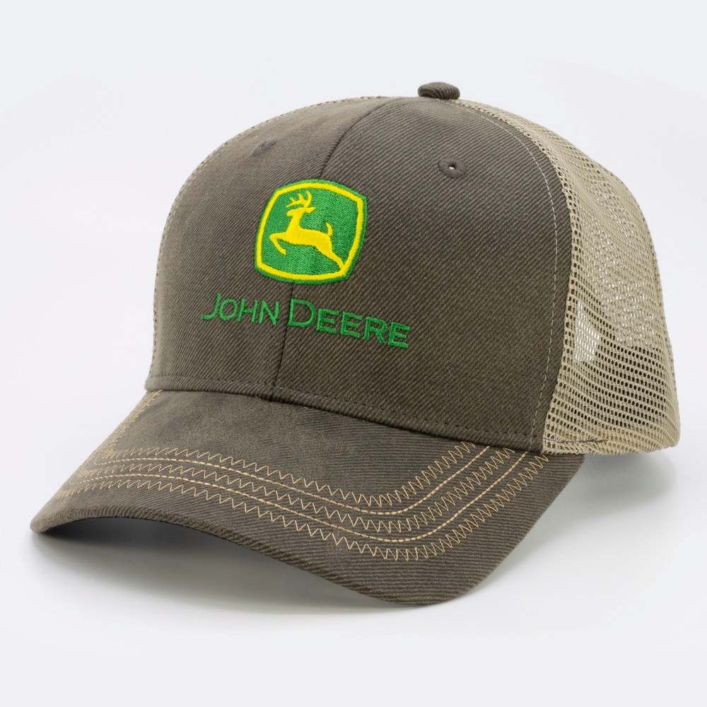 slide 2 of 4, John Deere Men's Brown/Khaki Polyester Baseball cap, 1 ct