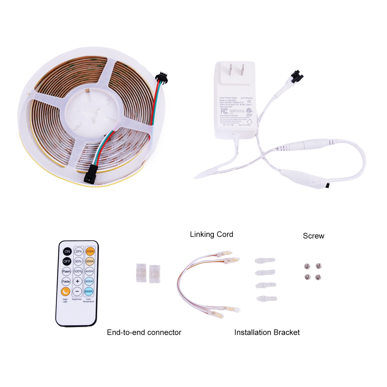 slide 4 of 4, Utilitech 192-in Hardwired LED Under Cabinet Tape Light, 1 ct