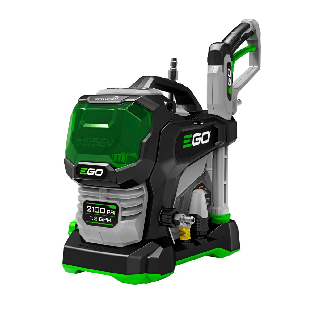 slide 1 of 6, EGO POWER+ Compact 2100-PSI 1.2-GPM Cold Water Battery Pressure washer with 4 Spray Tips, 1 ct