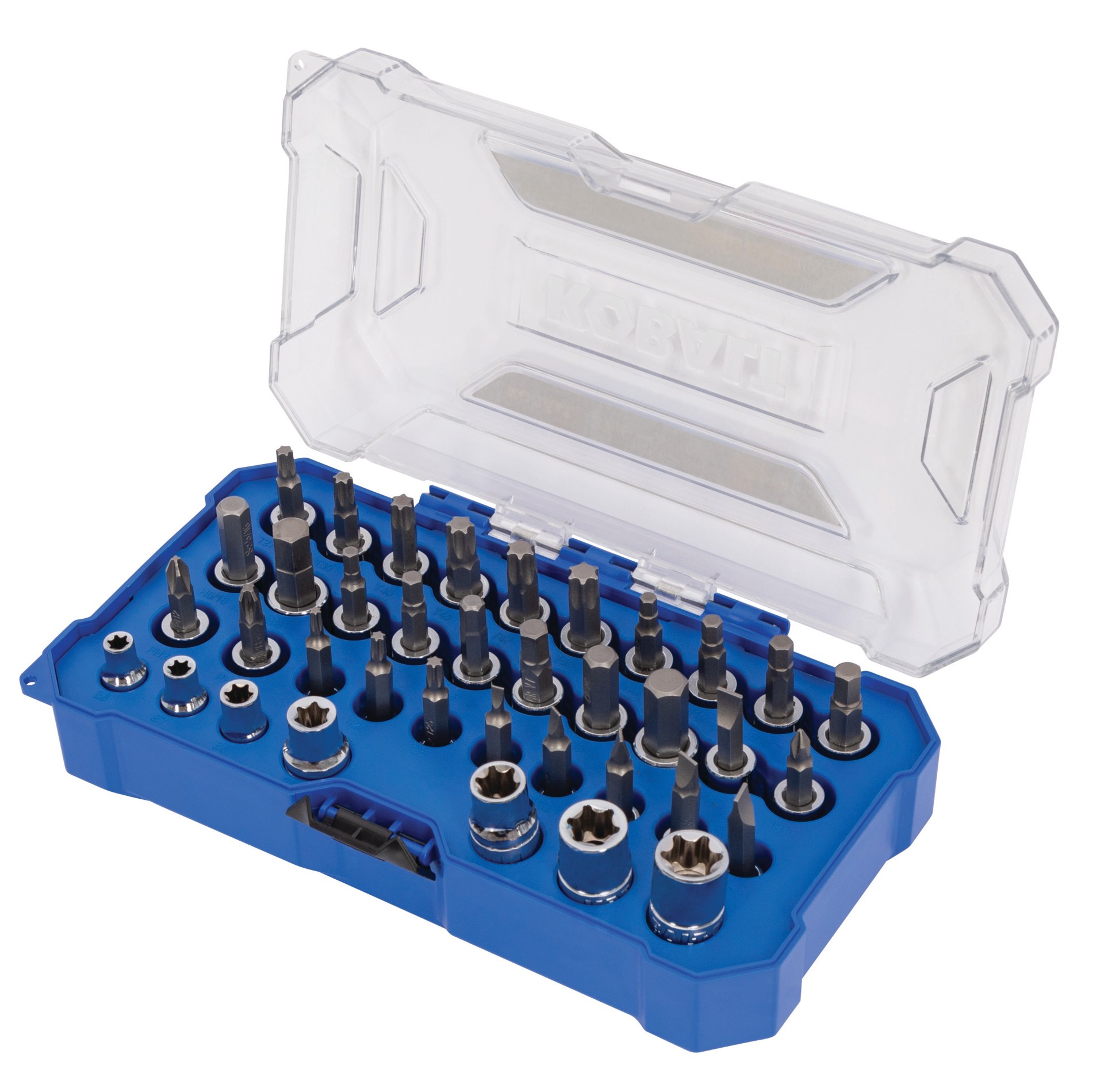 slide 2 of 6, Kobalt 37 -Piece 1/4-in 3/8-in Drive Set Flathead/Hex/Phillips/Torx Bit Driver Socket Set, 1 ct