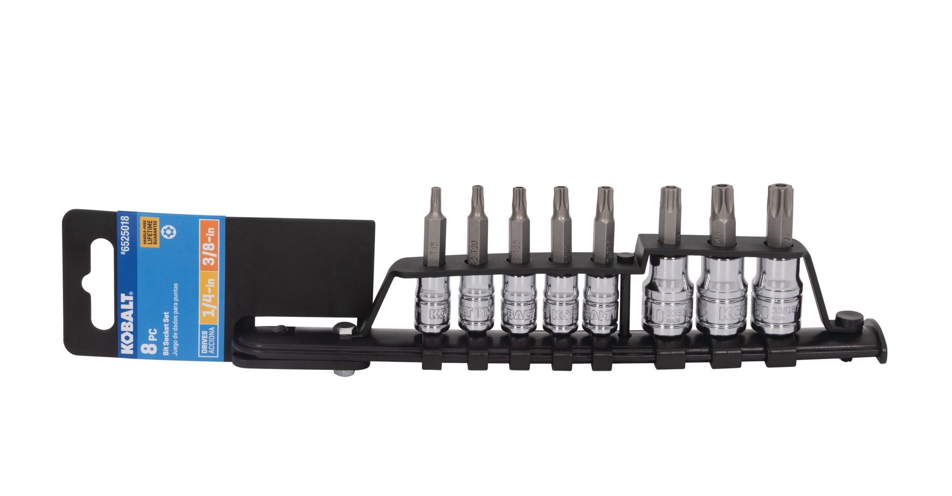 slide 4 of 6, Kobalt 8 -Piece 1/4-in 3/8-in Drive Set Tamper-proof Torx Bit Driver Socket Set, 1 ct