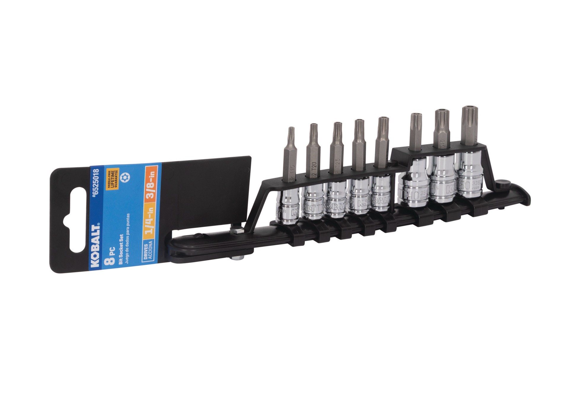 slide 5 of 6, Kobalt 8 -Piece 1/4-in 3/8-in Drive Set Tamper-proof Torx Bit Driver Socket Set, 1 ct