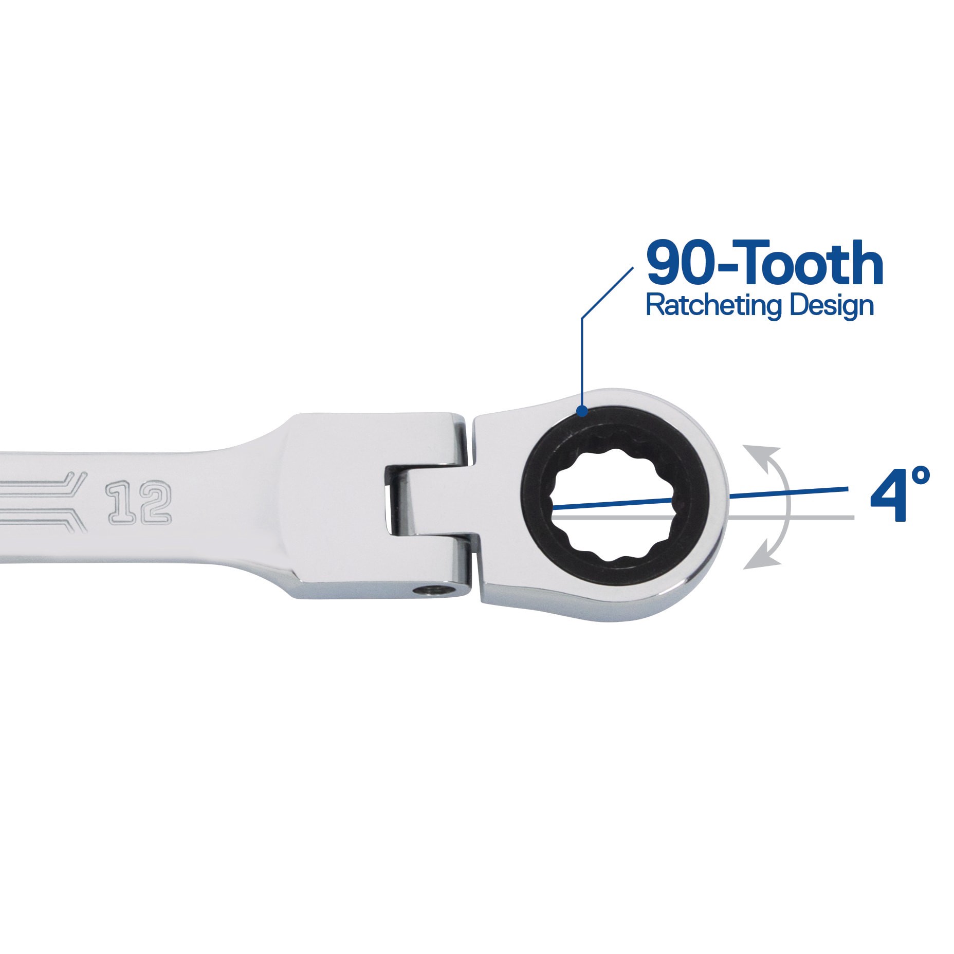 slide 5 of 6, Kobalt 4 -Piece Set Metric Flexible Head Ratchet Wrench, 1 ct