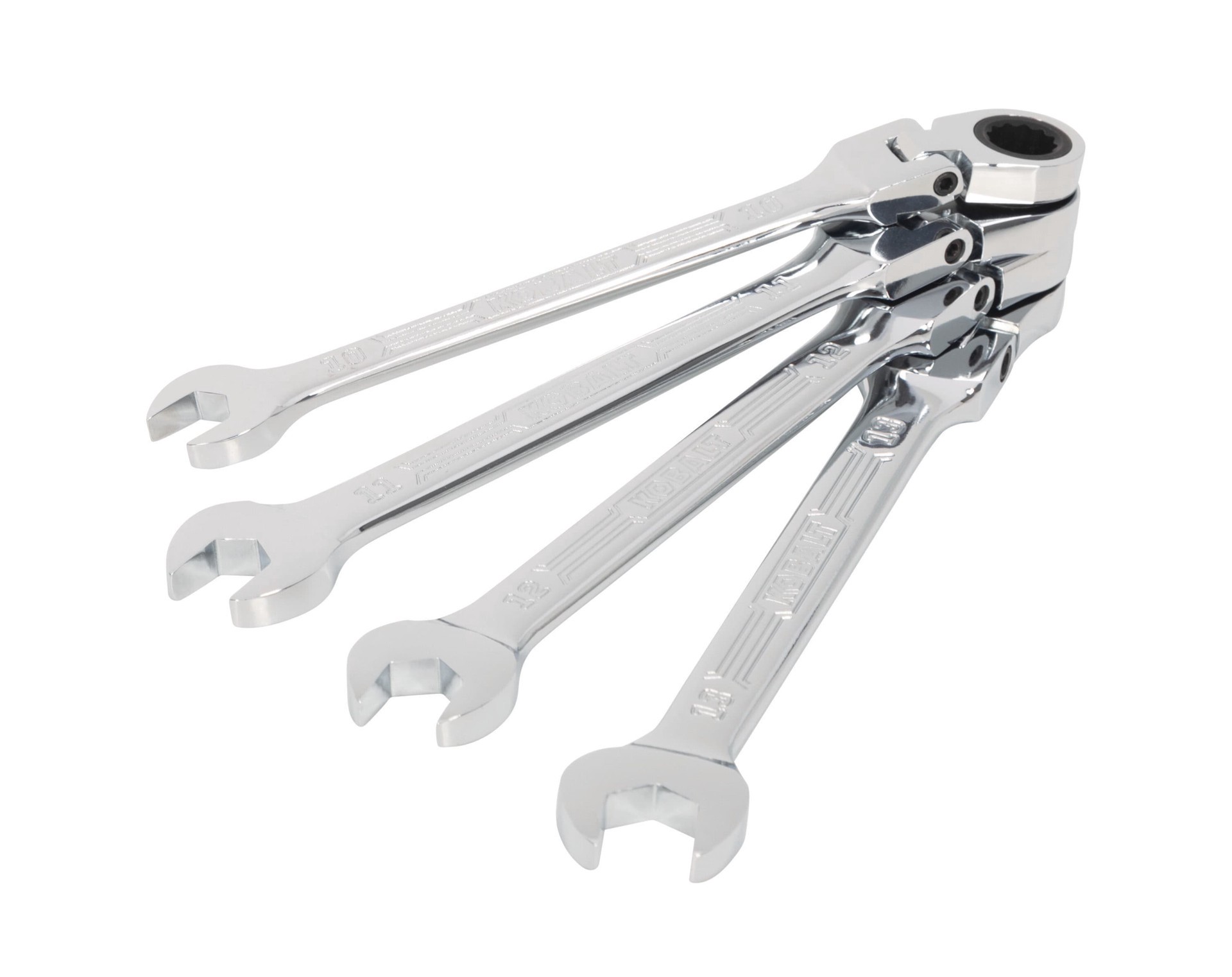 slide 6 of 6, Kobalt 4 -Piece Set Metric Flexible Head Ratchet Wrench, 1 ct