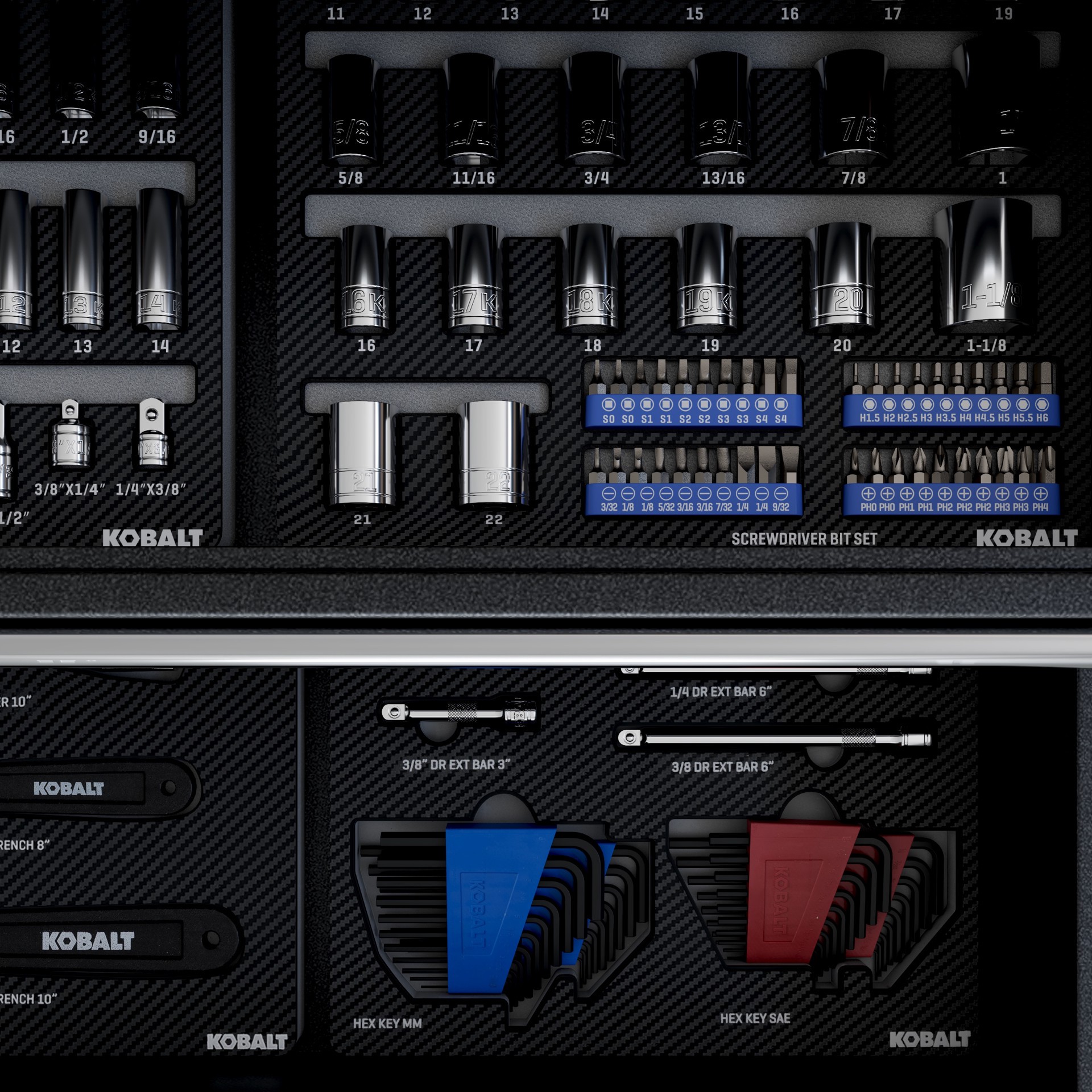 slide 2 of 6, Kobalt 238 -Piece Metric and standard (SAE) Mechanics Tool Set (no case), 1 ct