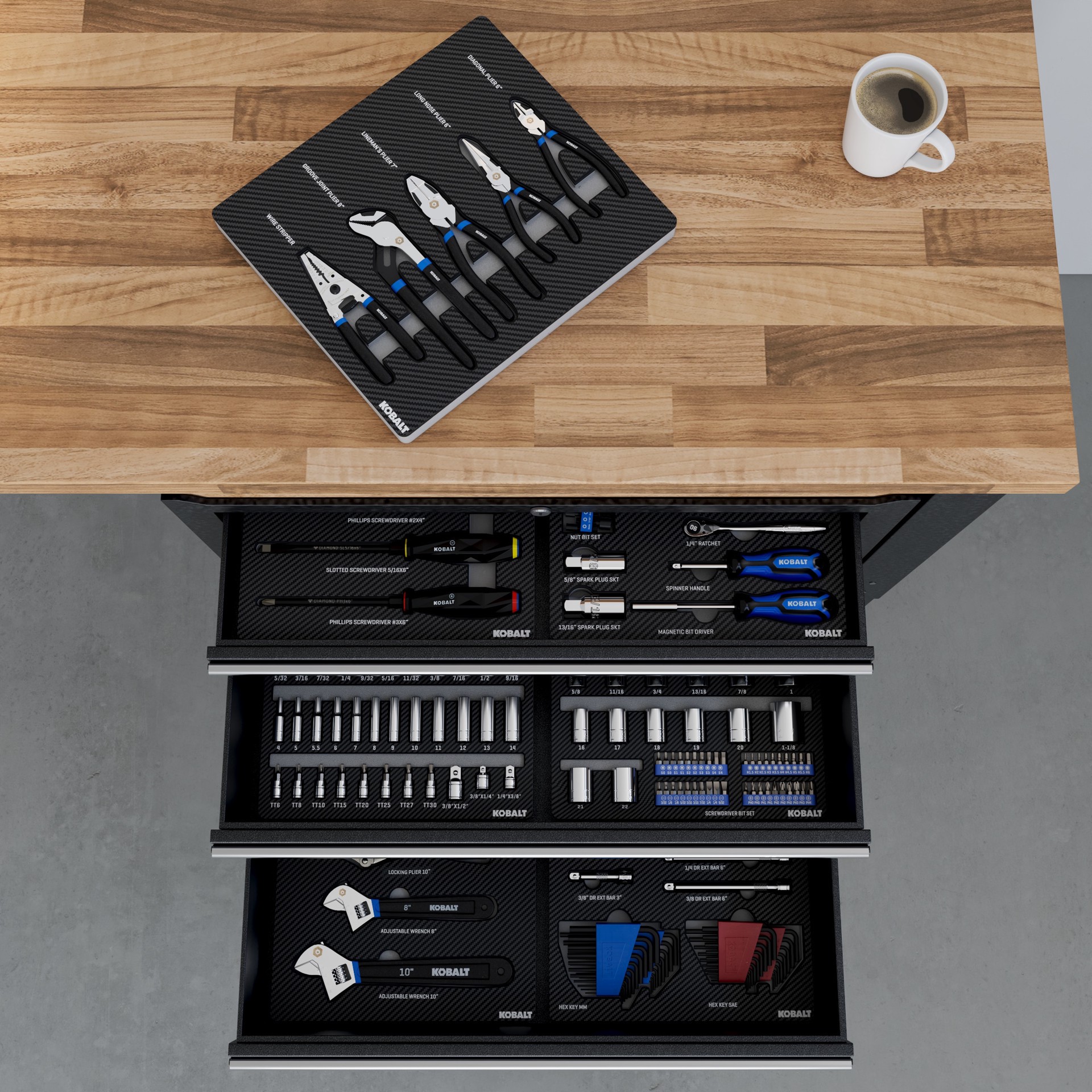 slide 6 of 6, Kobalt 238 -Piece Metric and standard (SAE) Mechanics Tool Set (no case), 1 ct